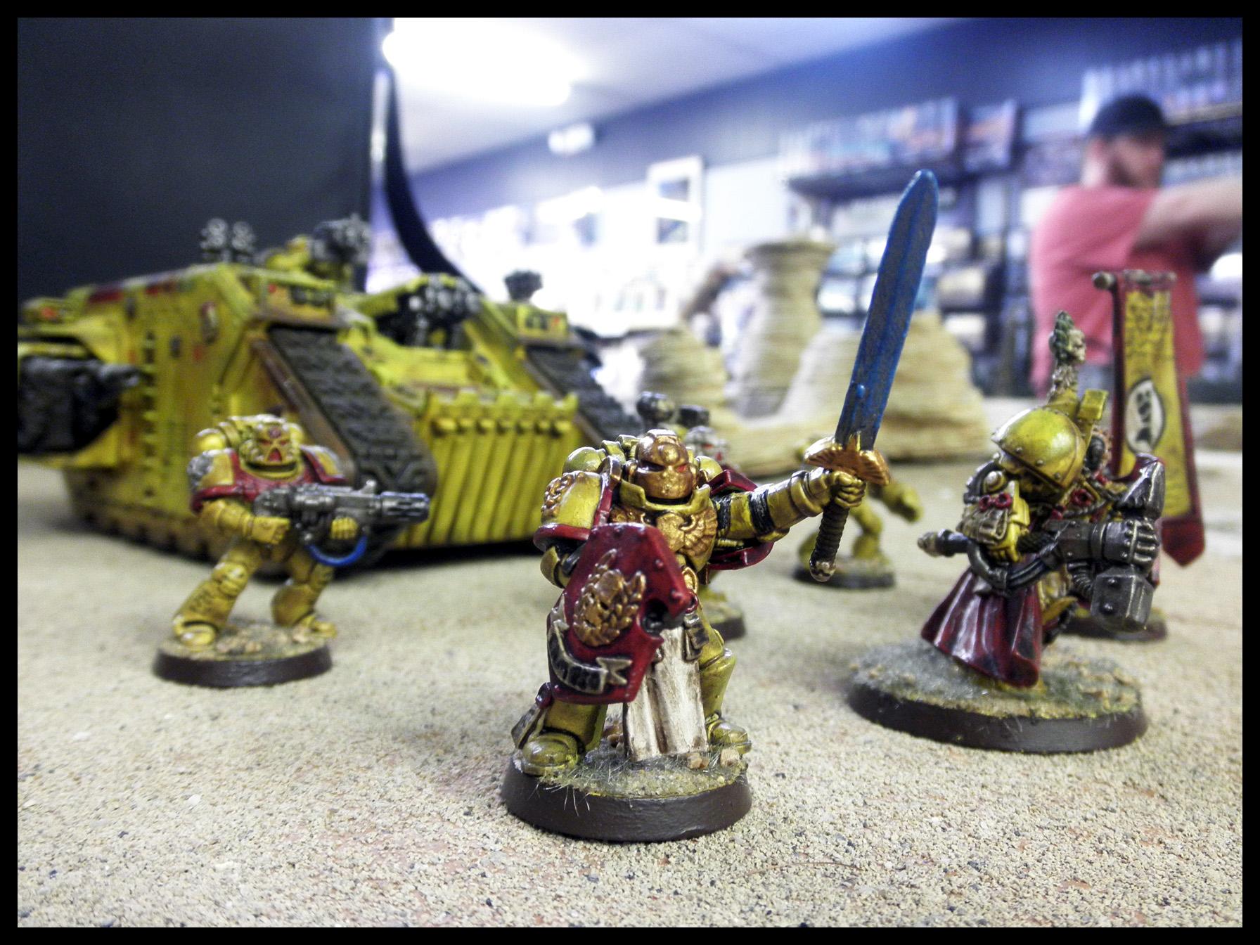 Captain, Command Squad, Company Champion, Fists, Imperial, Imperial Fists, Land Raider, Lysander, Meltagun, Yellow