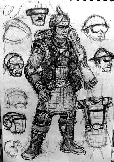 Concept, Drawing, Gaunt, Imperial Guard, Regiment, Vitrian Dragoons, Warhammer 40,000