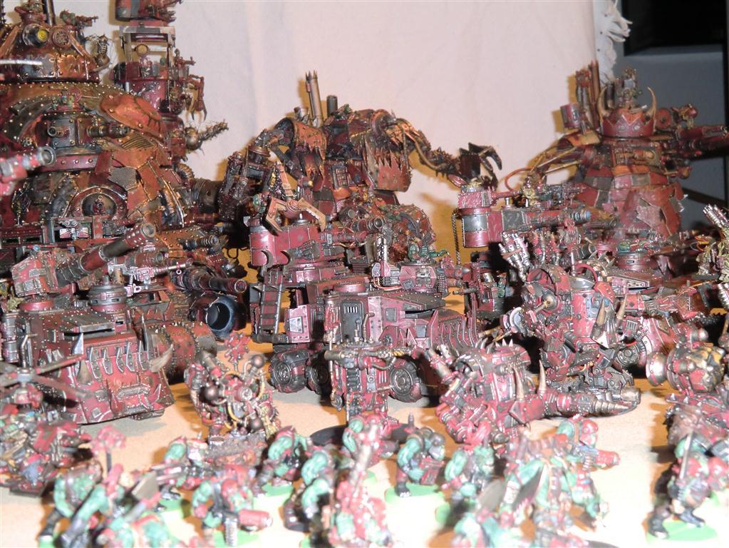 Evil Sunz, Evil Sunz Ork Army With Great Gargant And Stompas, Great Gargant, Orks, Stompa