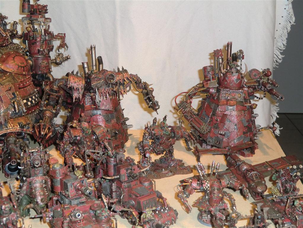 Evil Sunz, Evil Sunz Ork Army With Great Gargant And Stompas, Great Gargant, Orks, Stompa