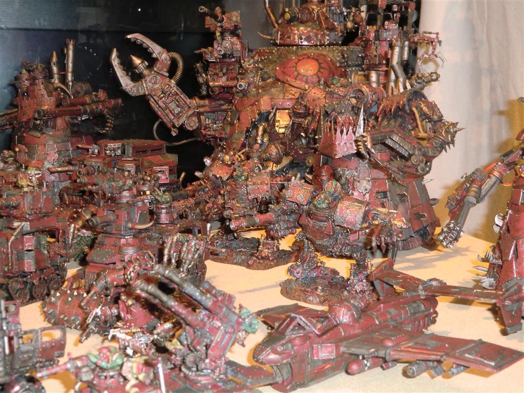 Evil Sunz, Evil Sunz Ork Army With Great Gargant And Stompas, Great Gargant, Orks, Stompa