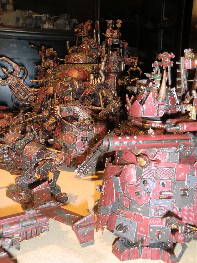 Evil Sunz, Evil Sunz Ork Army With Great Gargant And Stompas, Great Gargant, Orks, Stompa