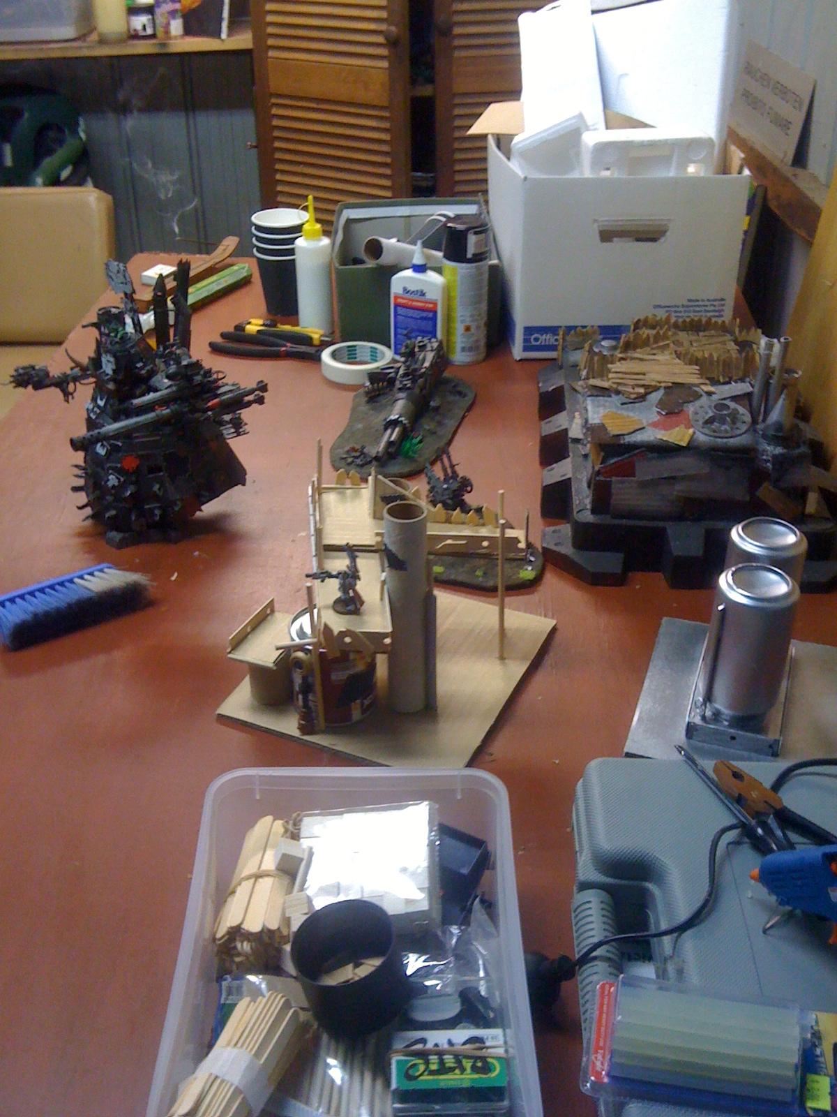My work space unusually clean