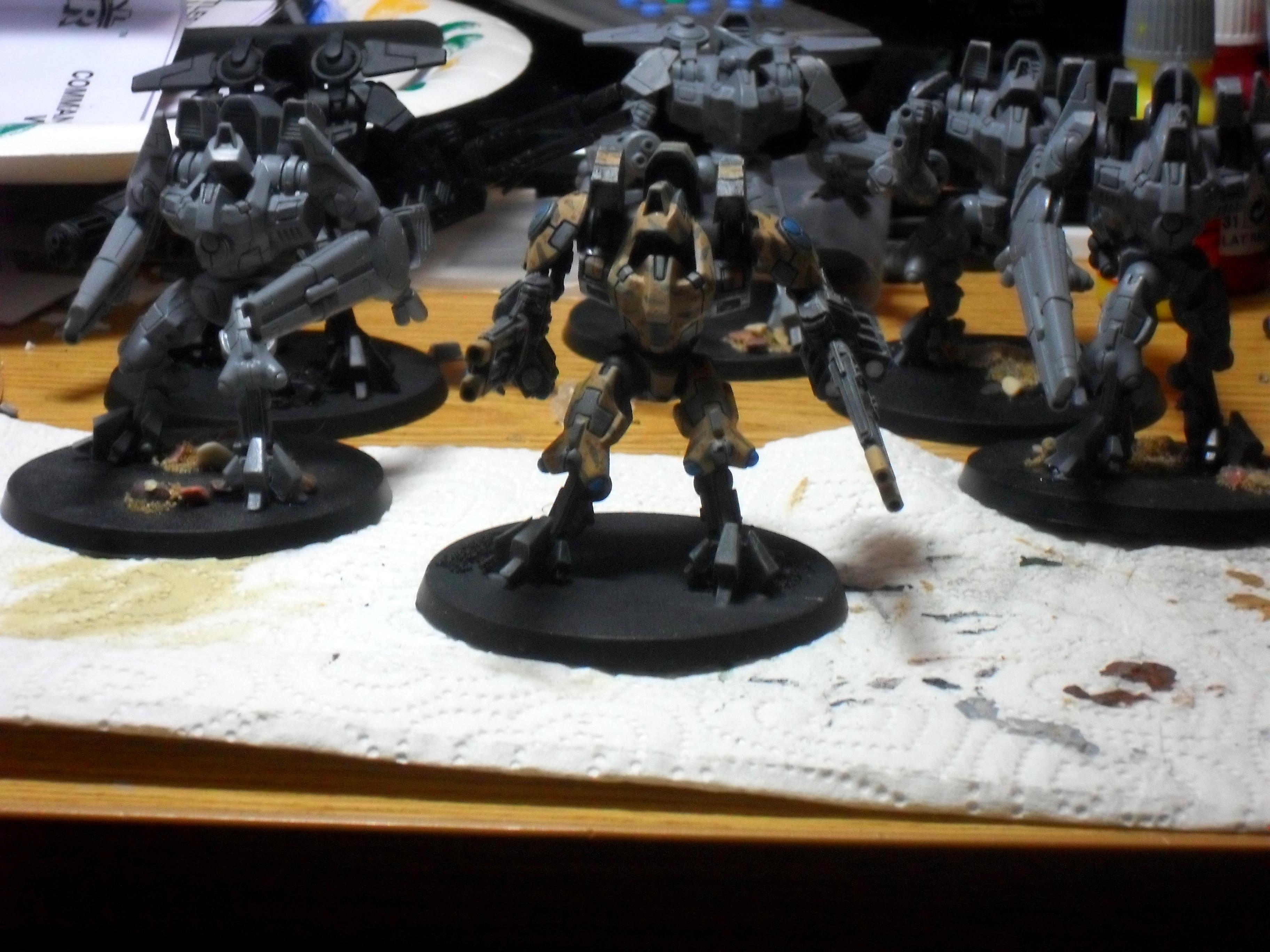 Battlesuit, Conversion, Tau, Tau Conversions, Tau Xv-9 Battlesuits Group Veiw