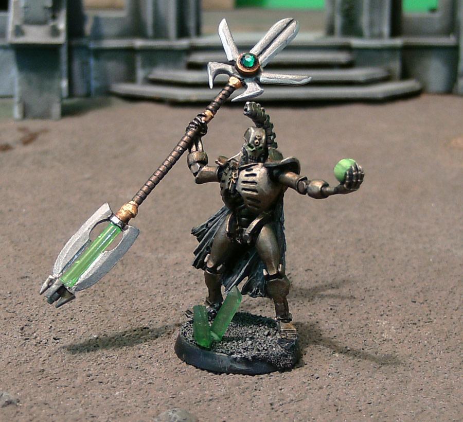 Conversion, Dawn Of War, Necron Lord, Necrons, Staff Of Light, Warhammer 40,000