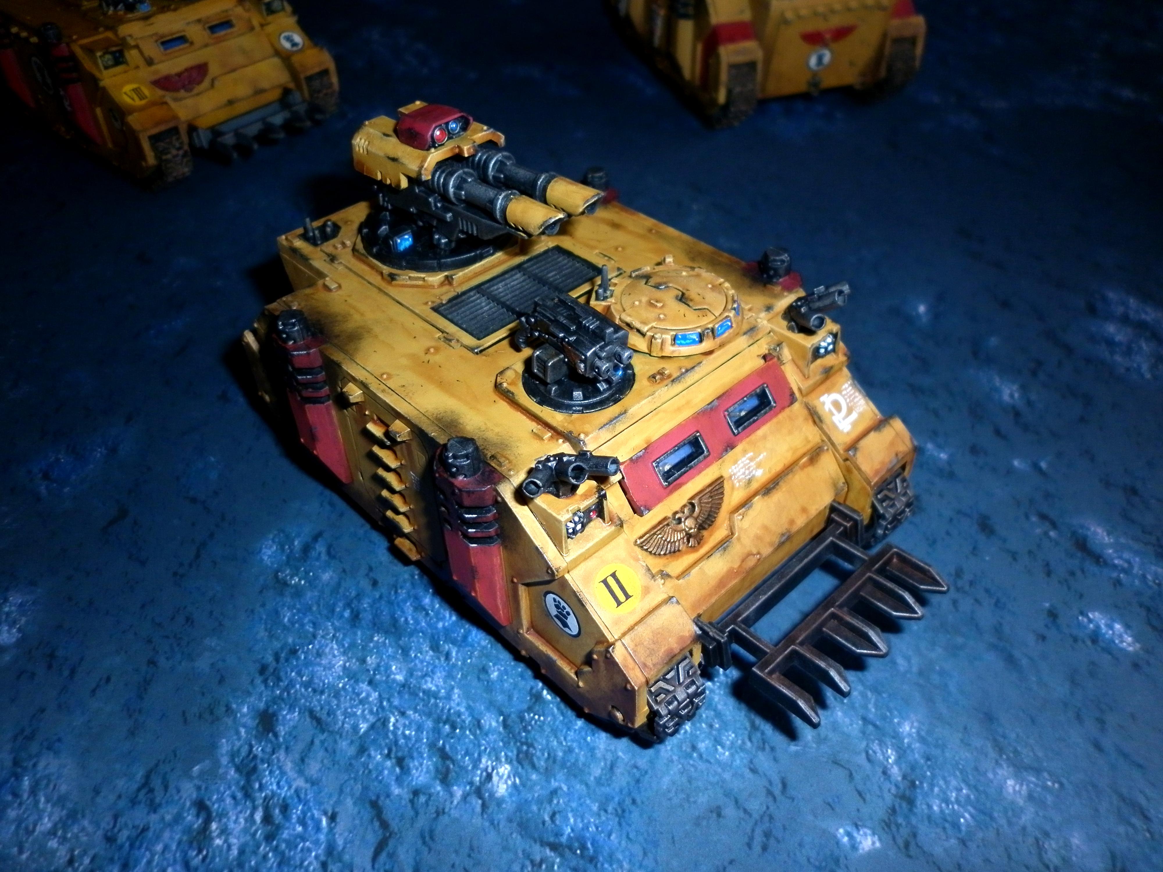 Imperial Fists, Land Raider, Predator, Razorback, Rhino, Space Marines, Tank, Vindicator