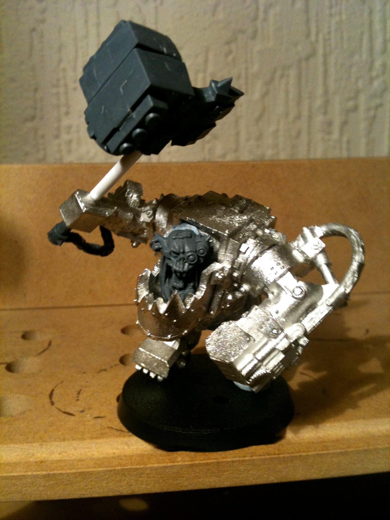 Da Dark Angelz, Mega-armour, Orks, Warboss, Work In Progress