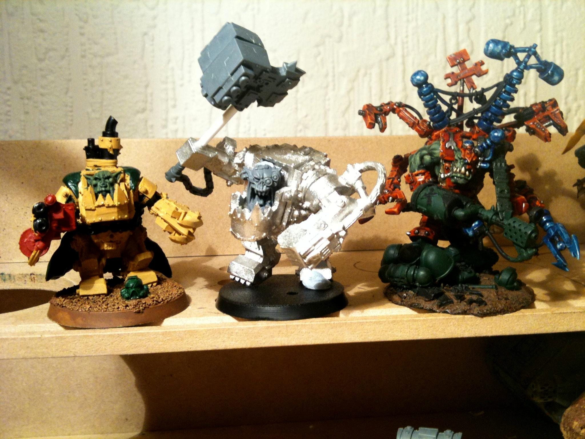 Da Dark Angelz, Mega-armour, Orks, Warboss, Work In Progress