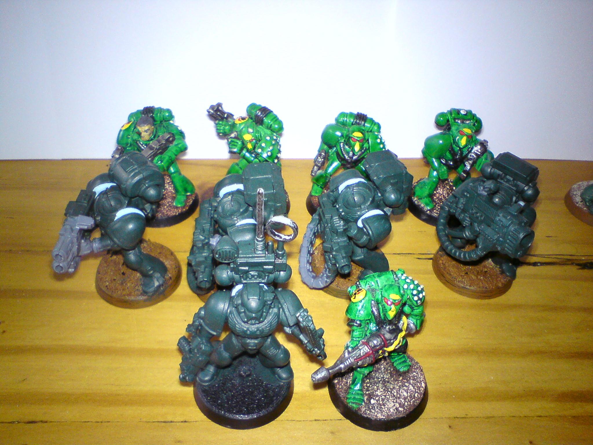 Devastators, Mantis Warriors, Space Marines