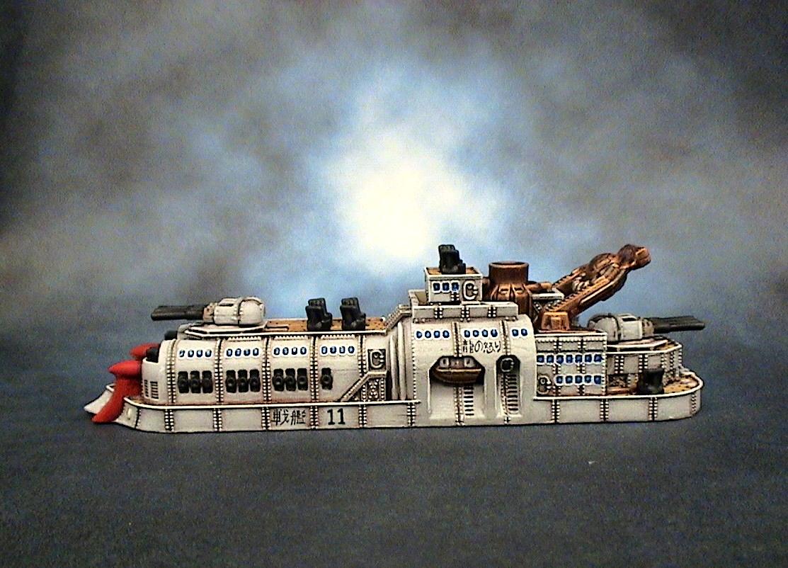 Dystopian Wars, Empire Of The Blazing Sun, Eotbs, Eotbs Battleship, Spartan Games
