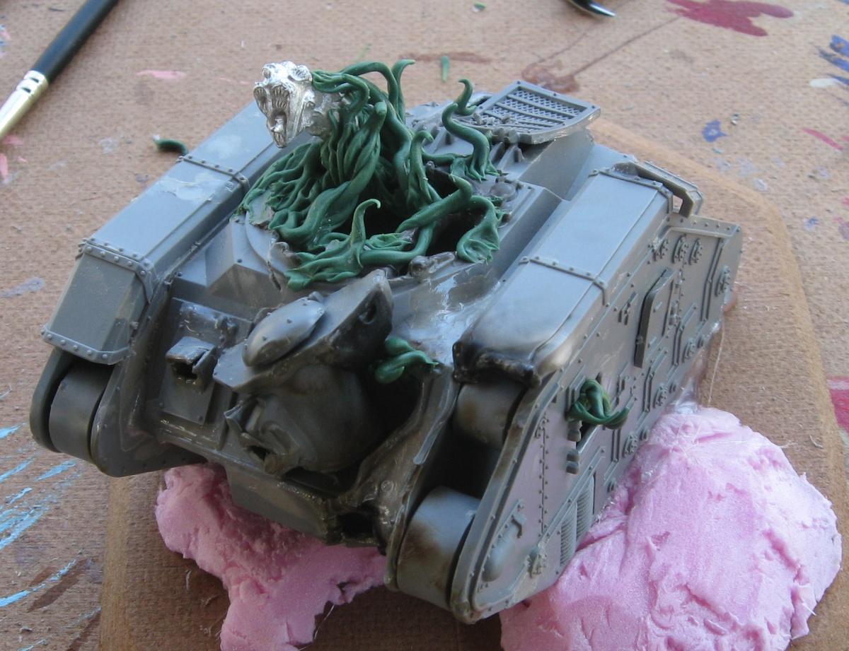 Daemons, Terrain, haunted tank ruin, WIP