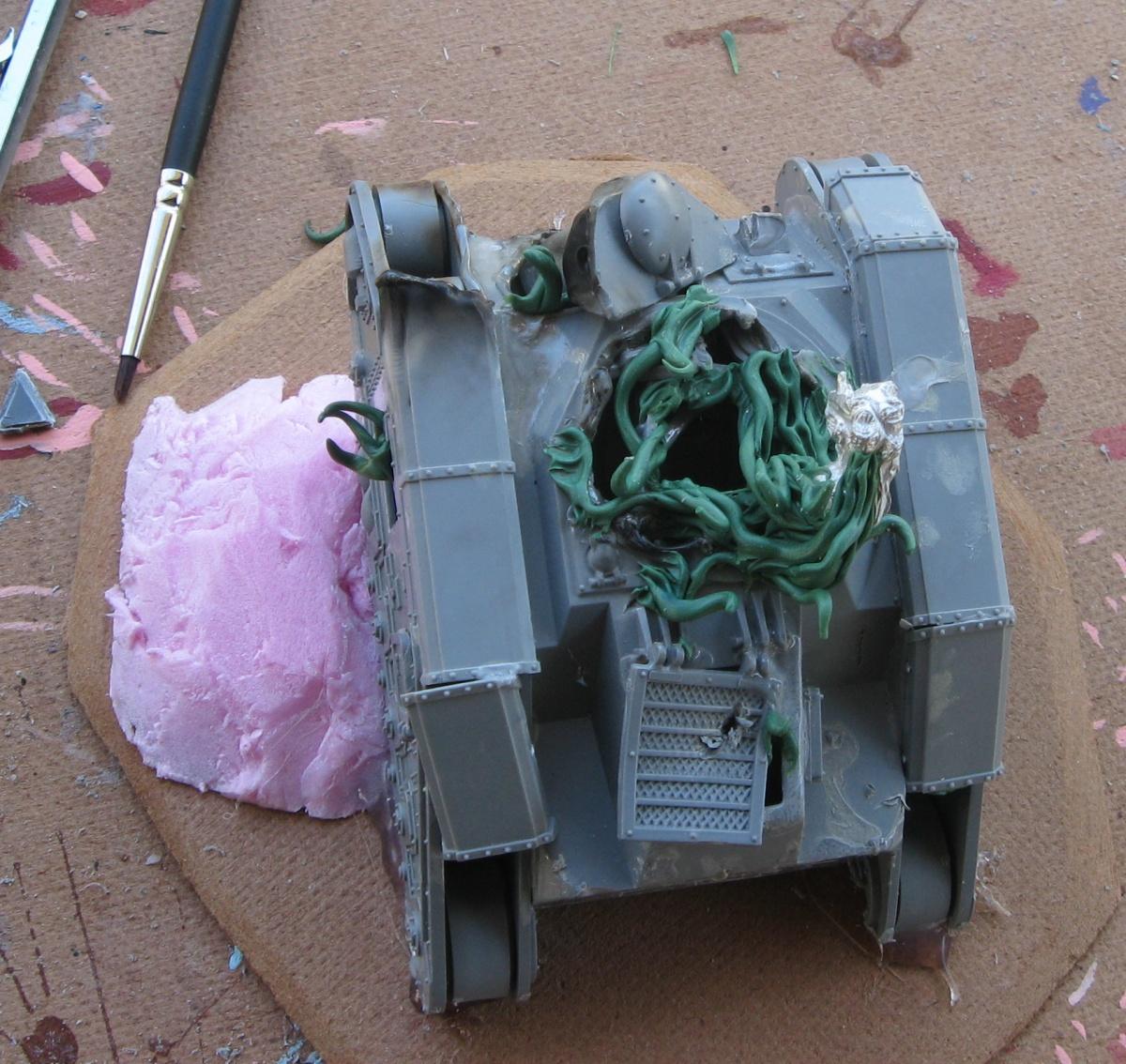 Daemons, Terrain, haunted tank ruin, WIP