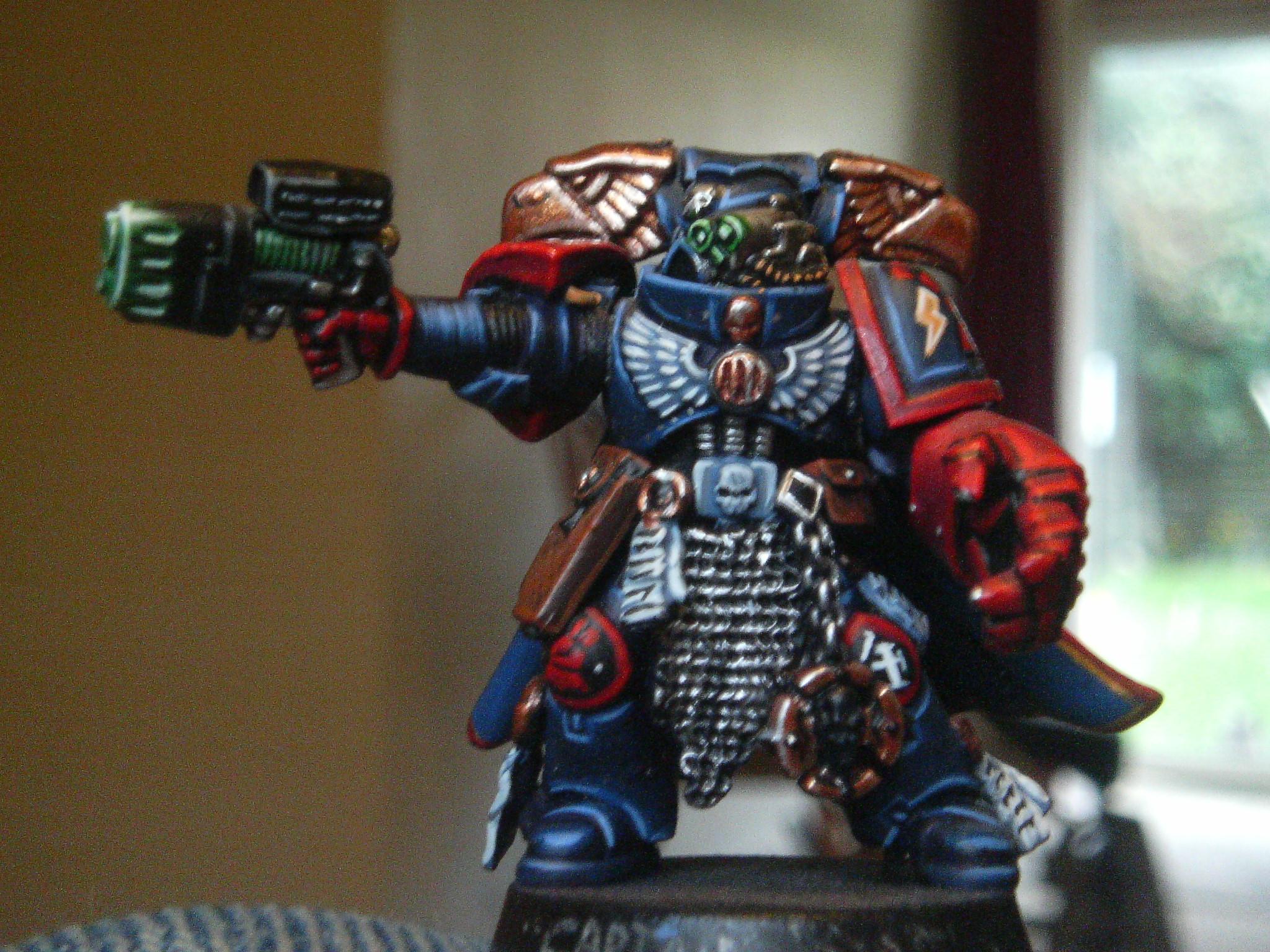 Captain, Captain Cortez, Crimson Fists, Space Marines, Warhammer 40,000