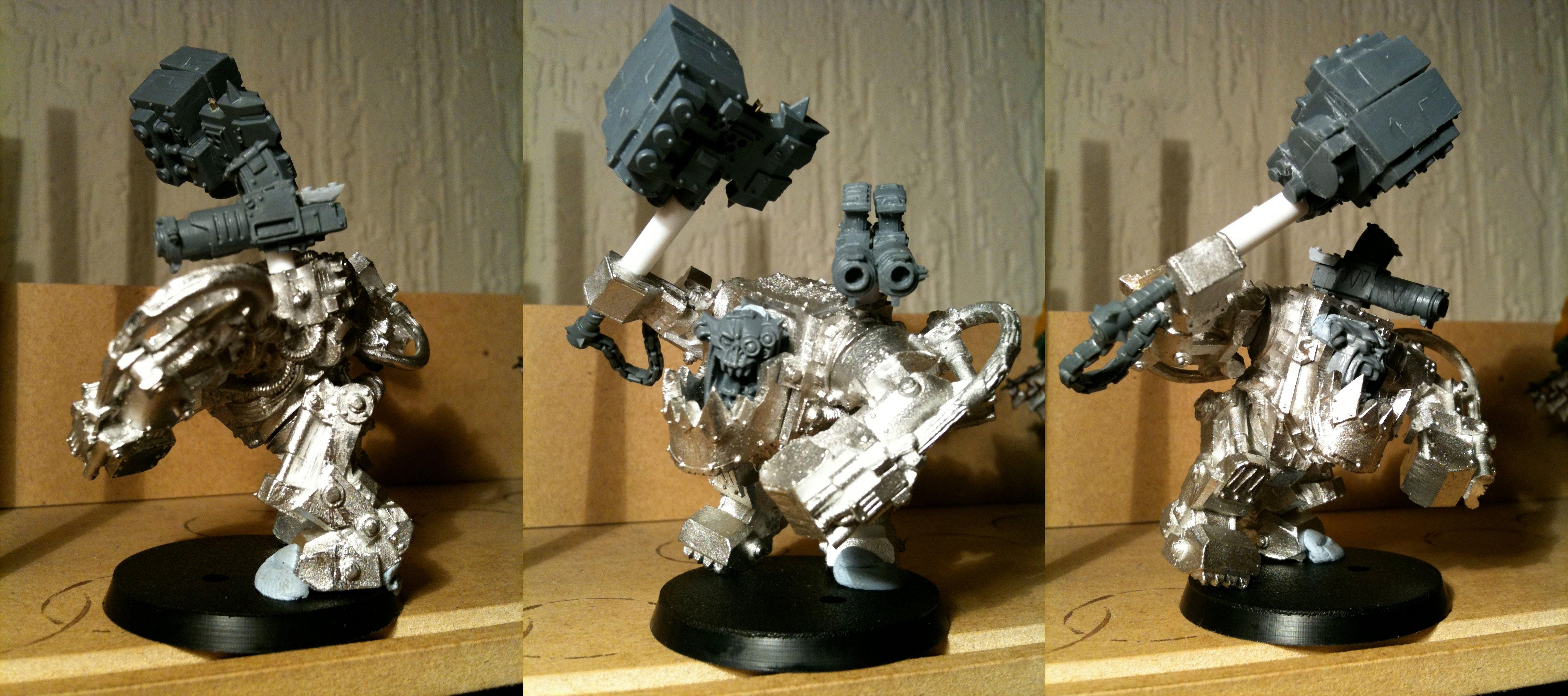 Da Dark Angelz, Mega-armour, Orks, Warboss, Work In Progress