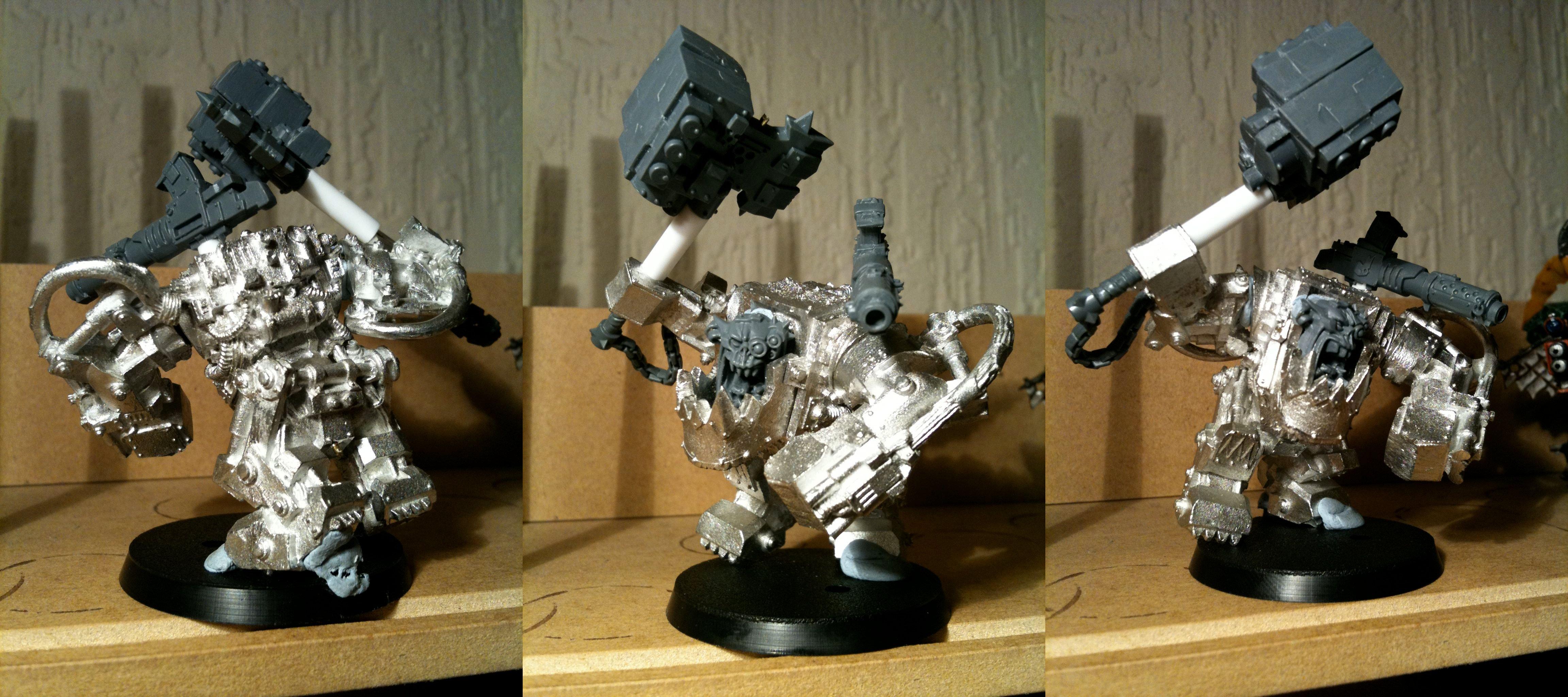 Da Dark Angelz, Mega-armour, Orks, Warboss, Work In Progress