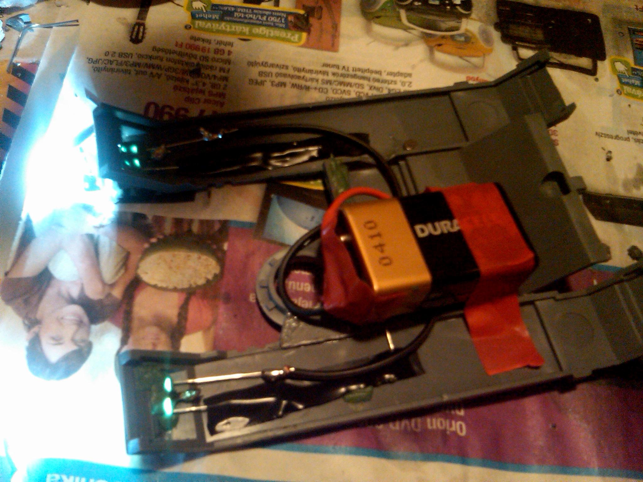wiring of the led circuit with the 9V battery