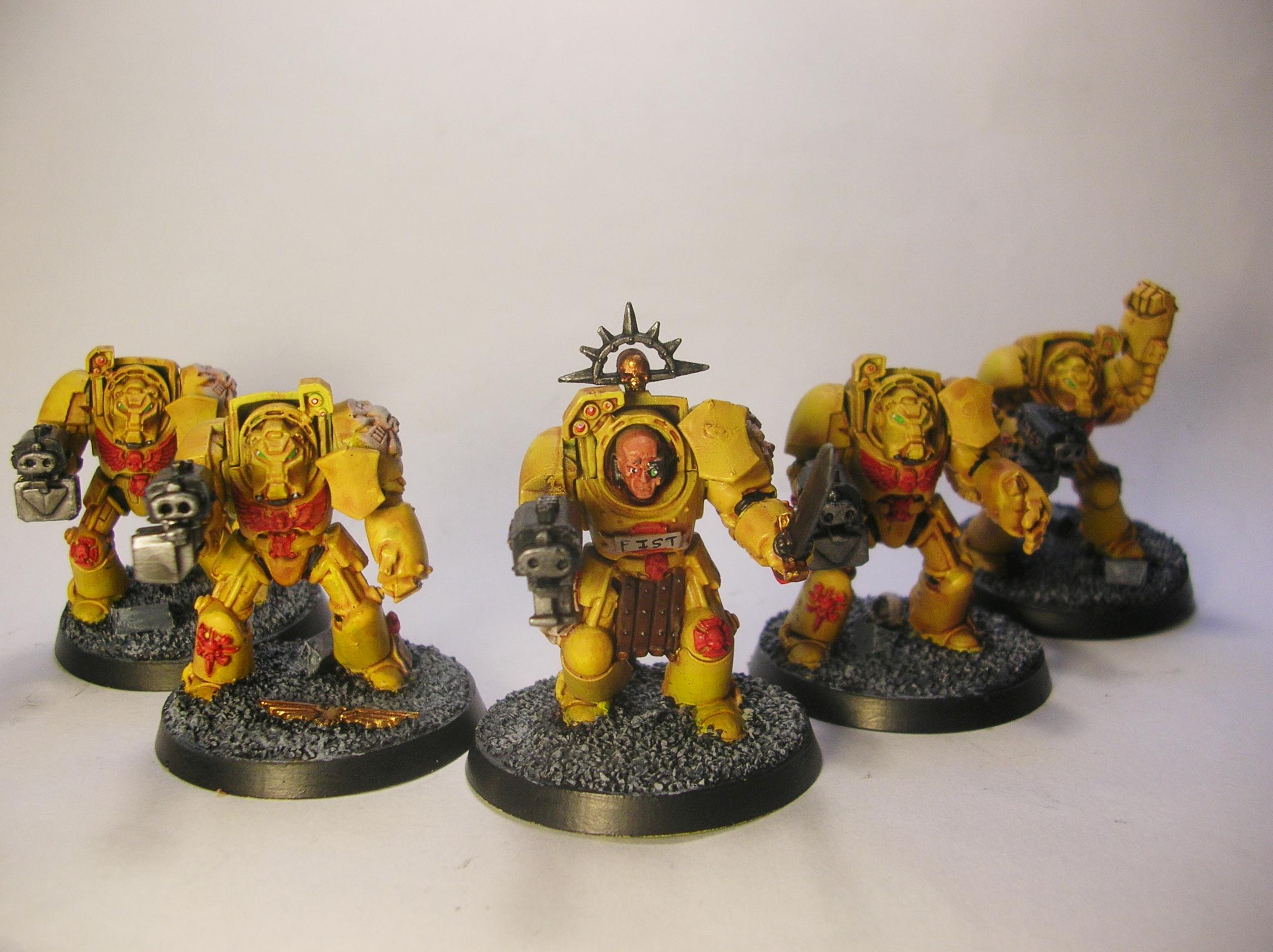 Imperial Fists, Space Marines, Terminator Armor, Warhammer 40,000