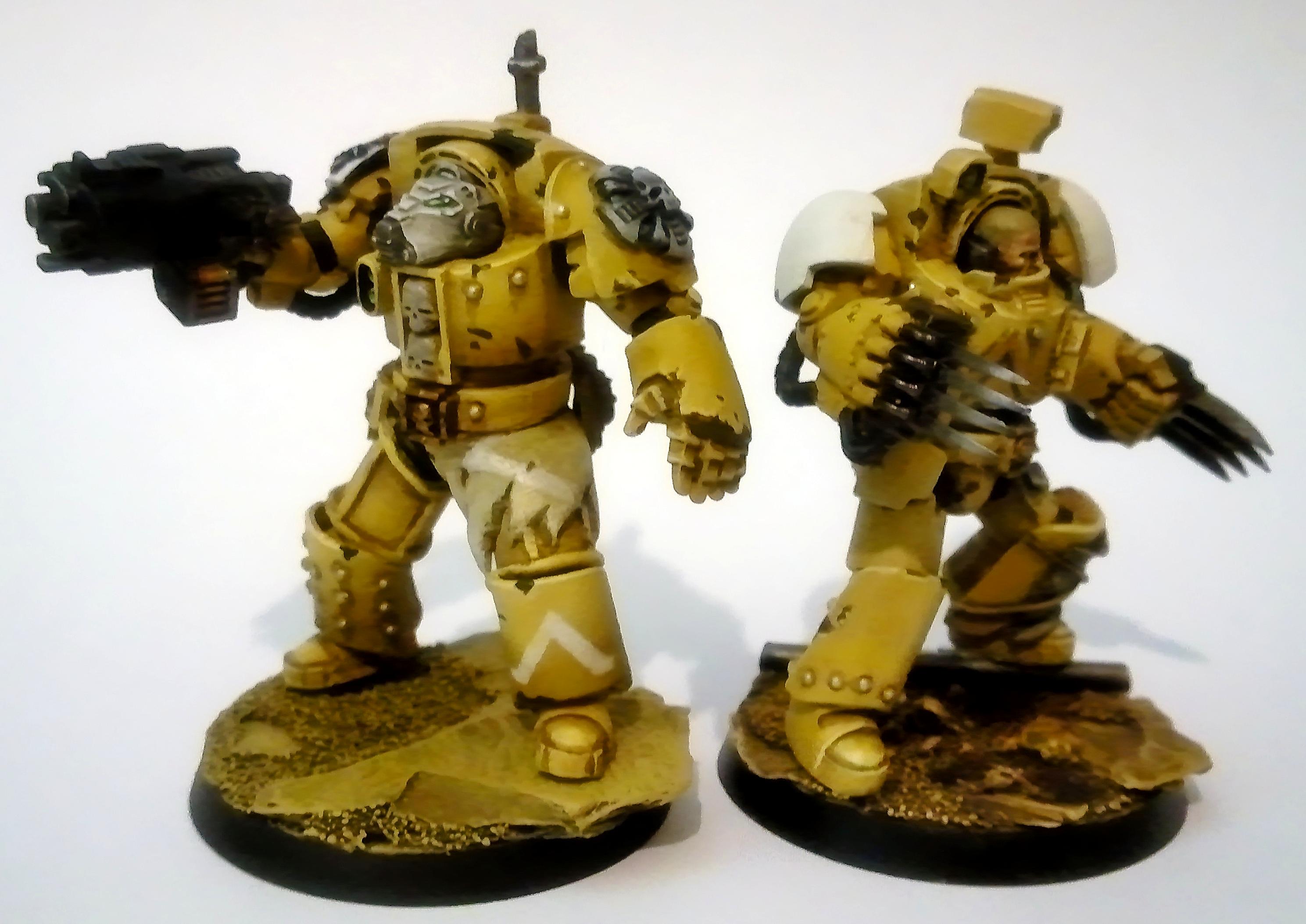 Conversion, Lightning Claw, Power Fist, Space Marines, Storm Bolter, Terminator Armor, True Scale, Yellow