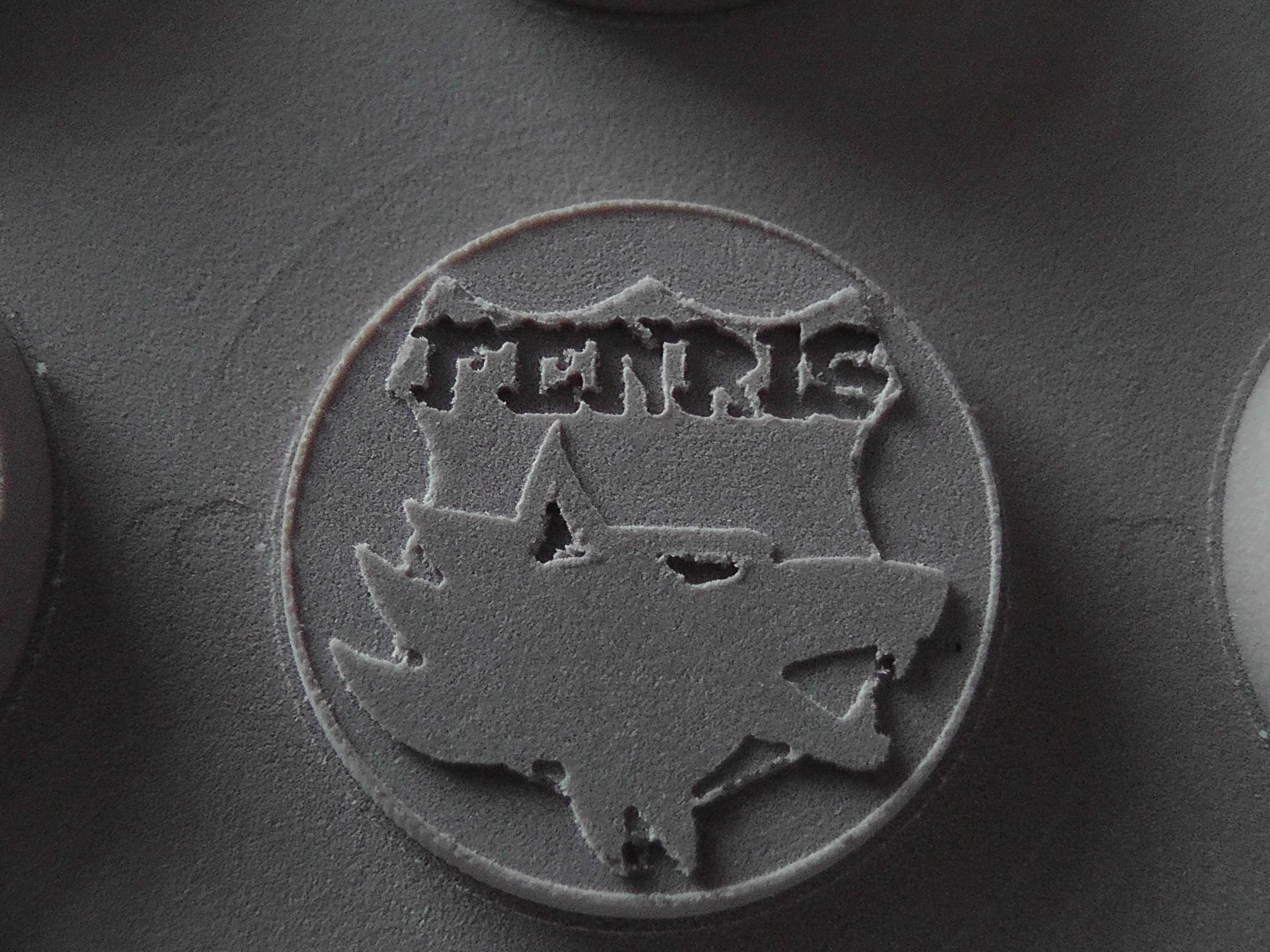 3D shield and wolf with engraved lettering. The wolf designs are ideas for my friend's Space Wolves