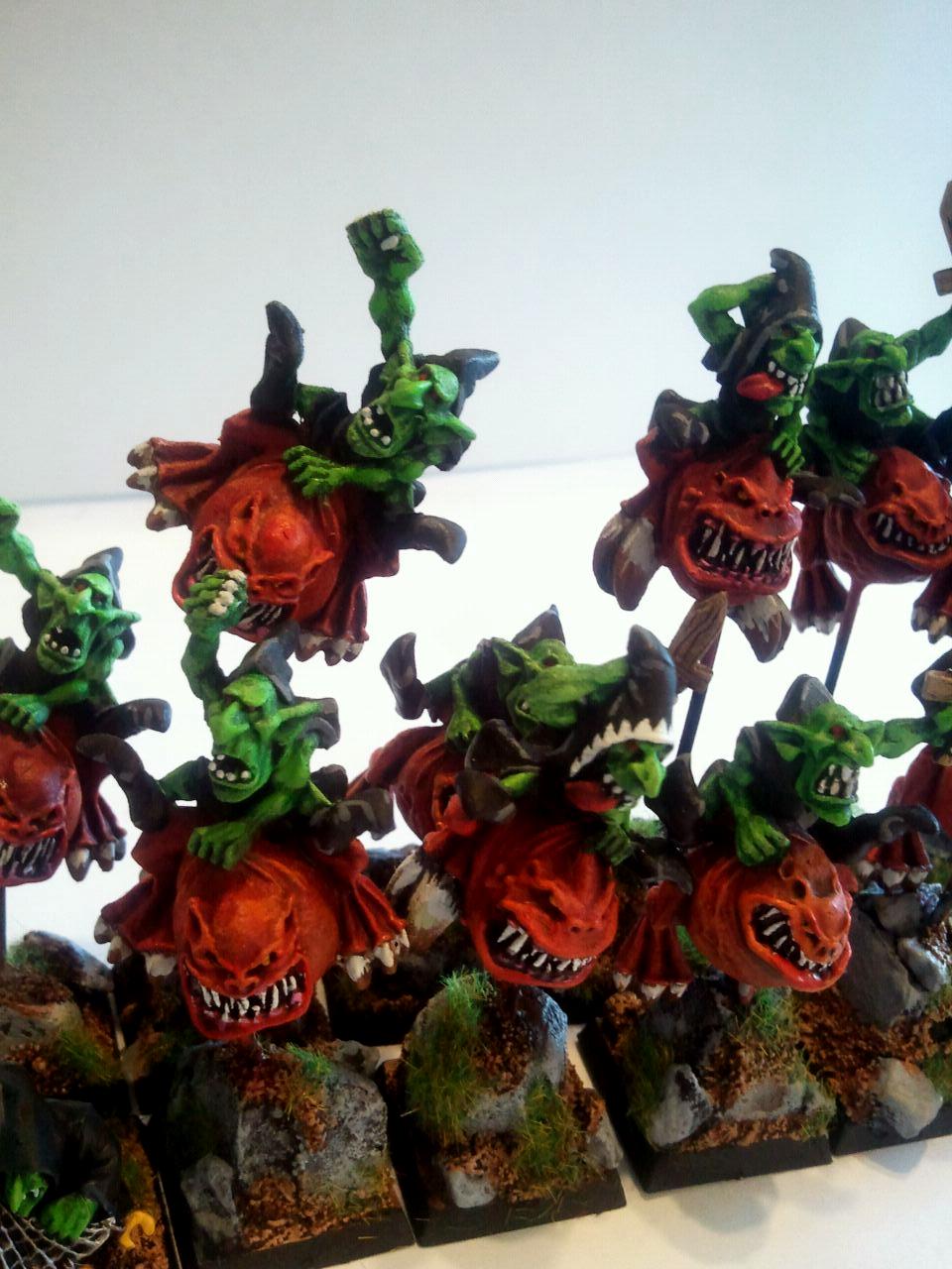 Based, Cool Base, Goblins, Orks, Painted, Squig Hoppers, Squigs