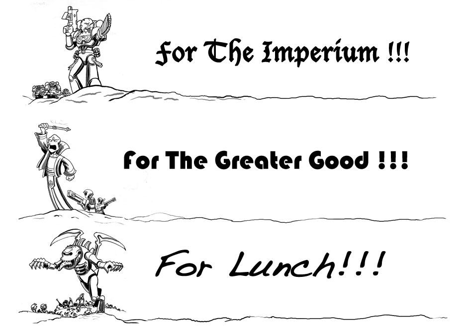 Humor, Humor 40k, Nids, Space Marines, Tau