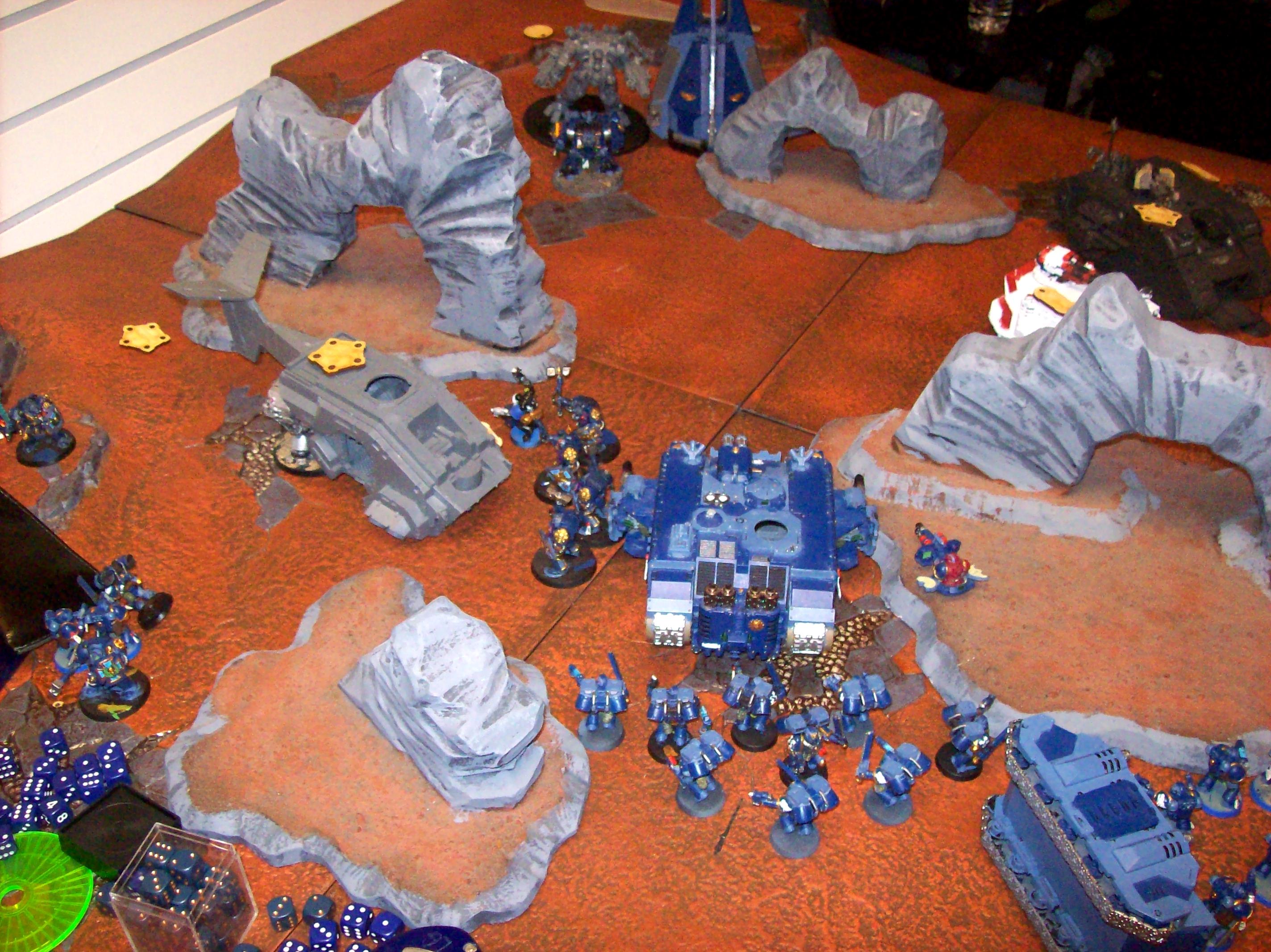 Battle Report, Esert, Rocky Terrain, Space Marines, Space Wolves