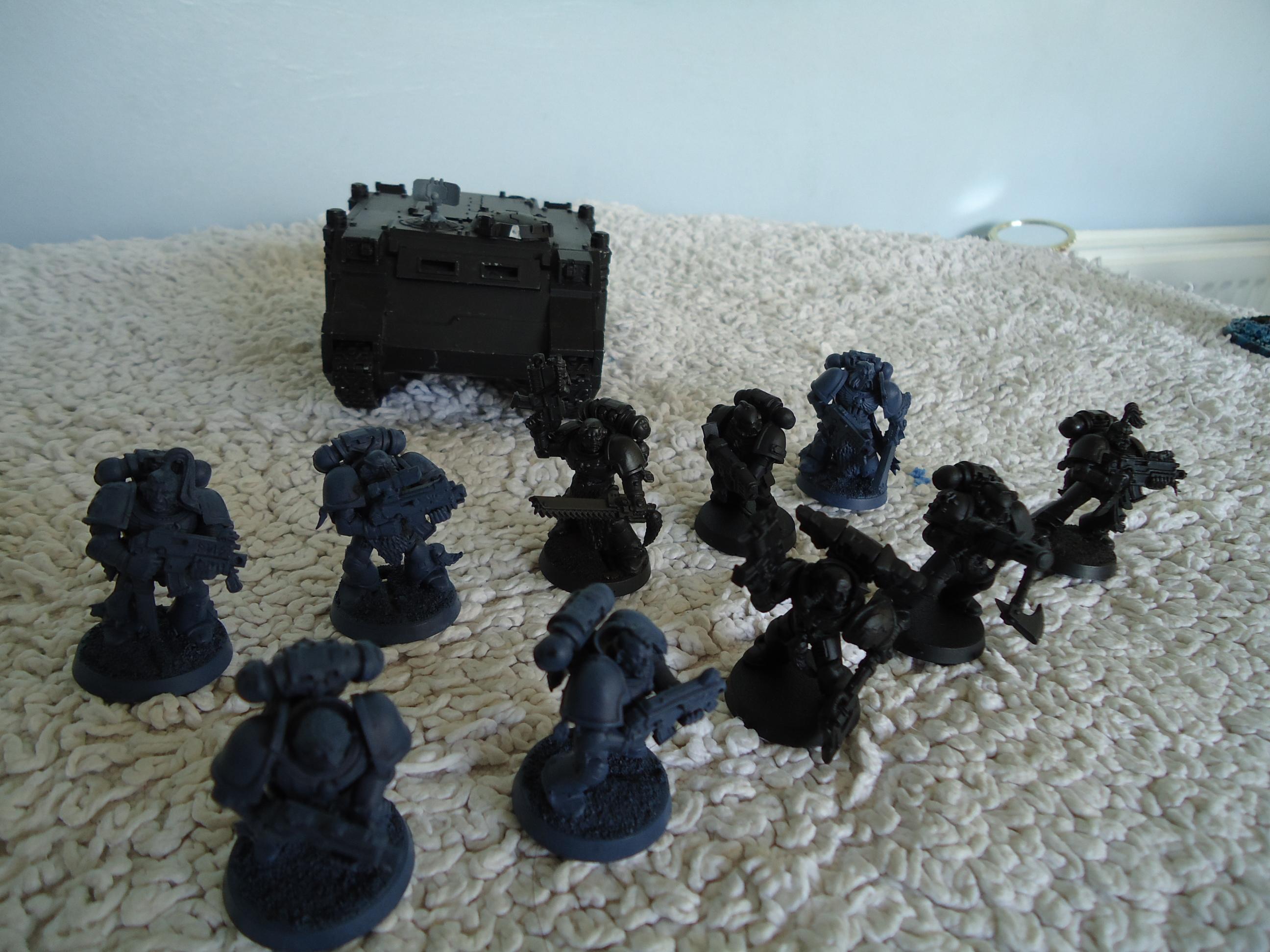 Grey Hunter pack 5 with Rhino (most of these were made by a friend with SW odds and ends I had left over)