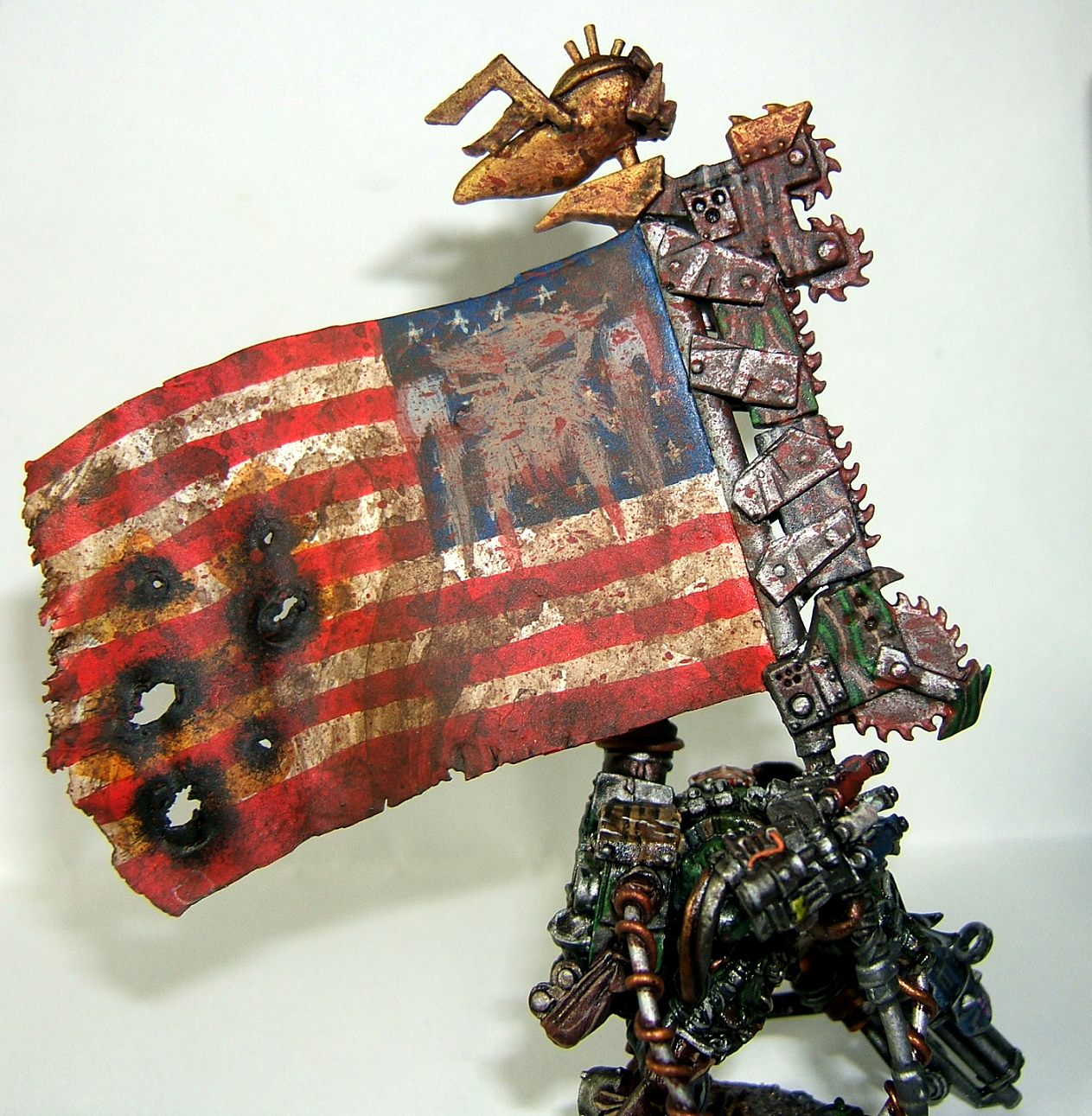 America, Blood Axe, Bludd Axe, Conversion, Flag, Kommando, Kommandoz, Orks, Space Ork, Space Orks, Waaagh!, Warboss, Warhammer 40,000, Warhammer Fantasy