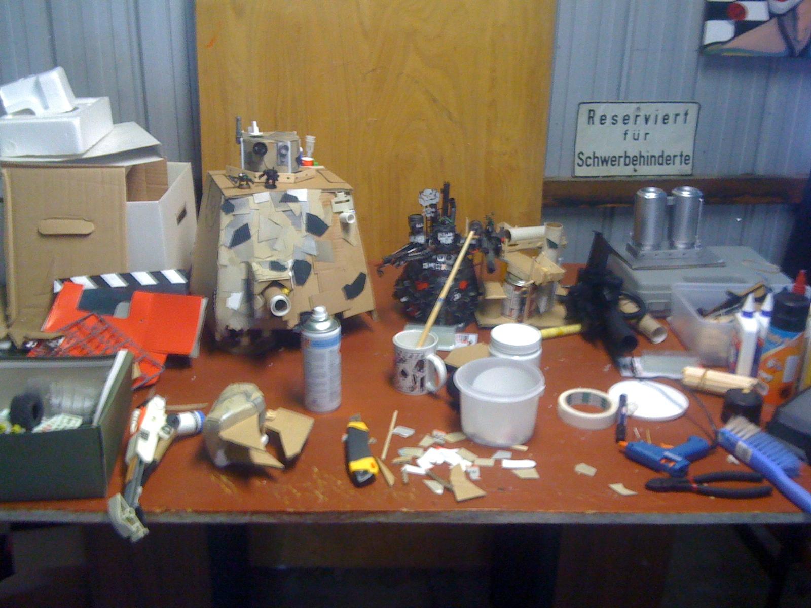 The caftermath of a days work. The keen eyed will spot the beginning of an 'uge klaw..