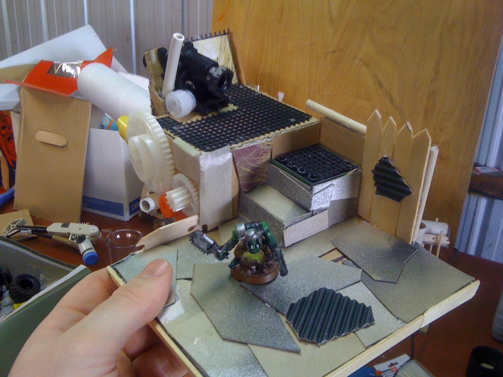 Ork Wip, More complete version of the gun arm platform starting to take shape