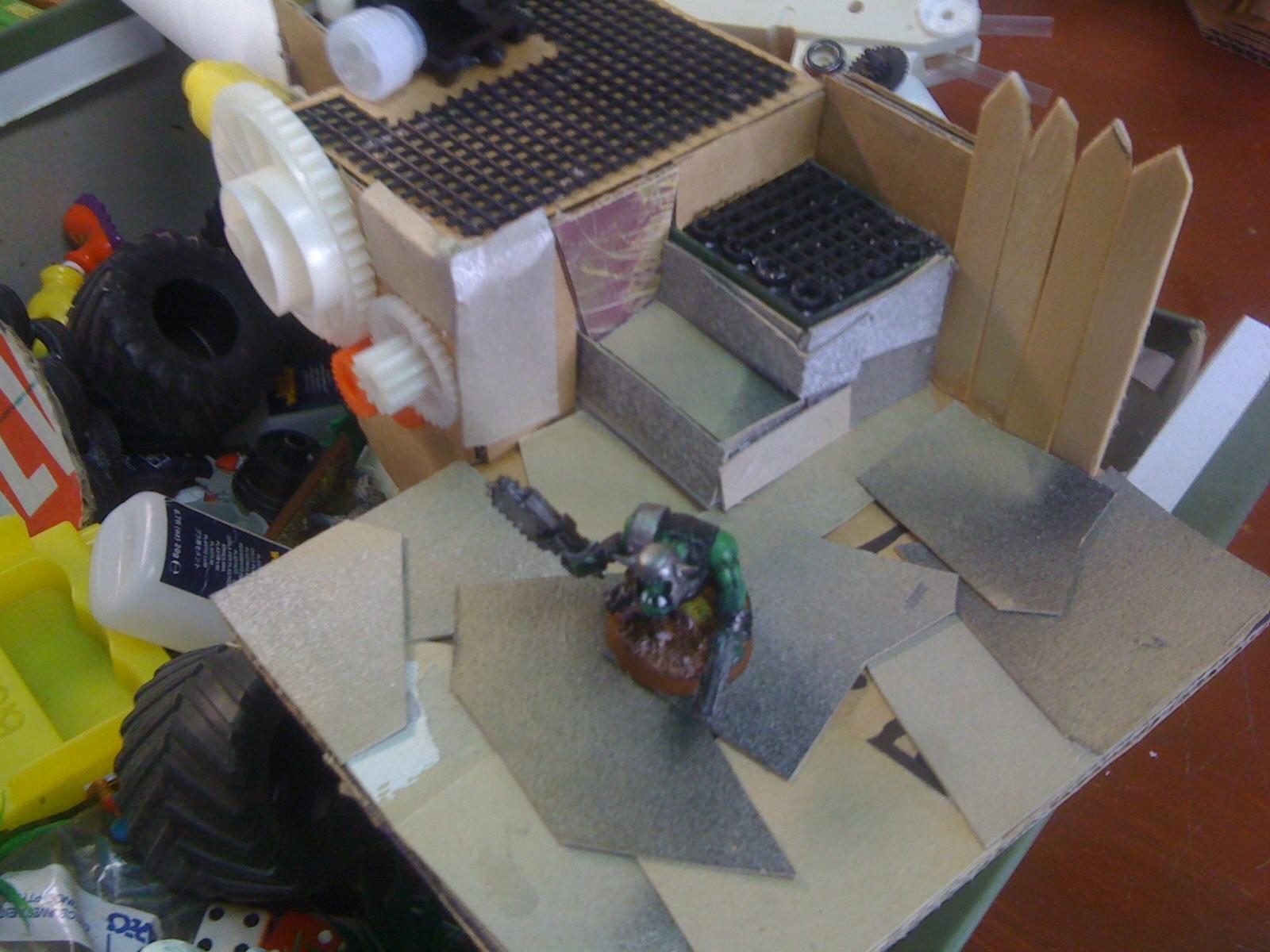 Orks, Laying down some scraps or card for the scrap metal surface