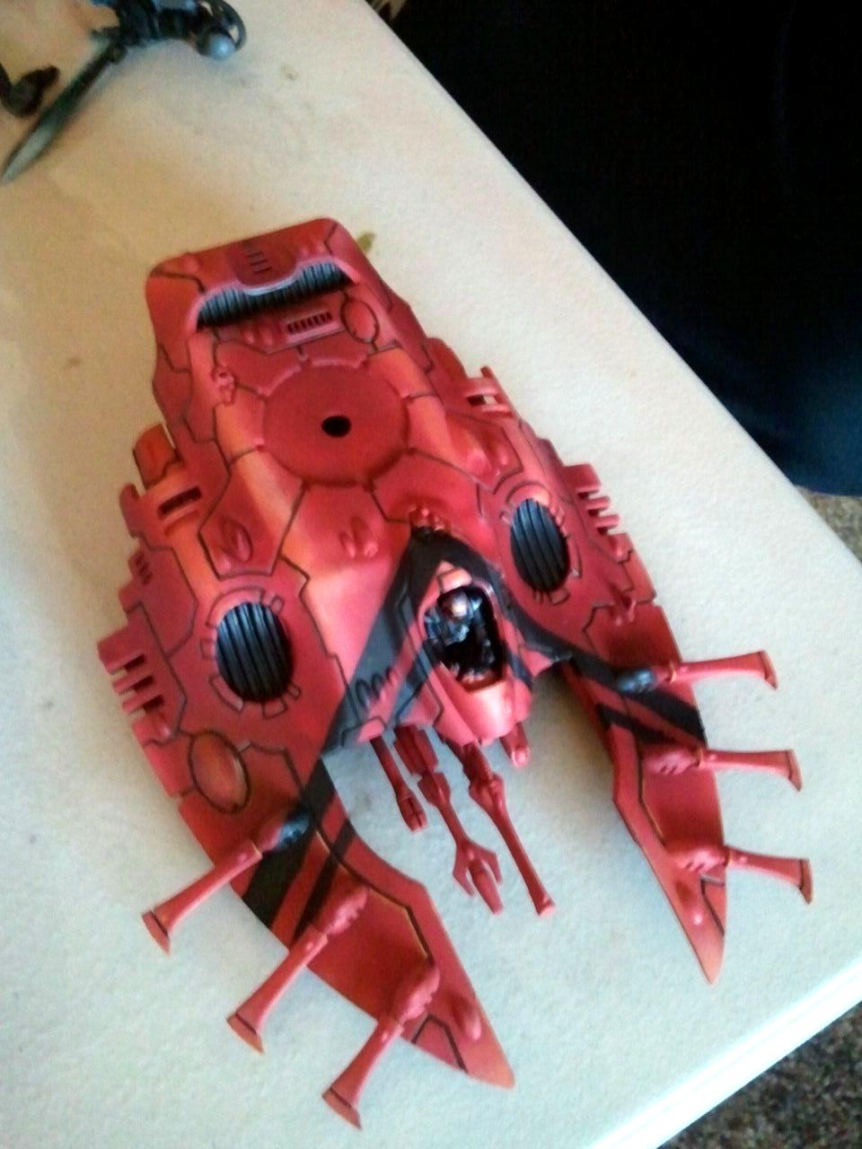 Airbrush, Eldar, Tank, Wave Serpent, Work In Progress
