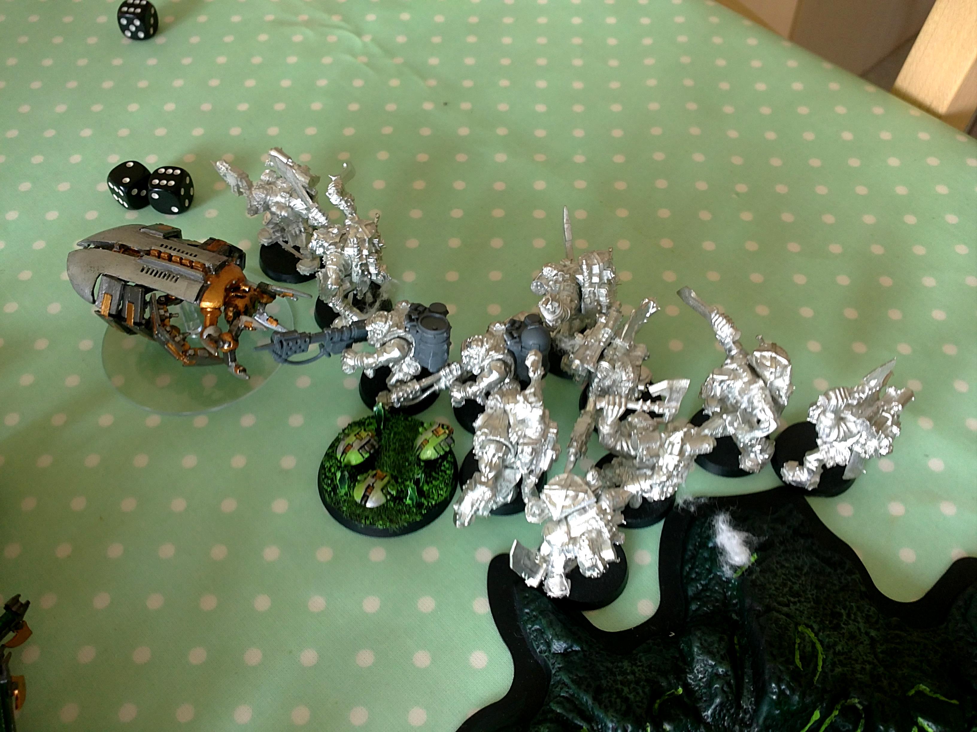 Battle Report, Necrons, Orks, Spotted Tablecloth