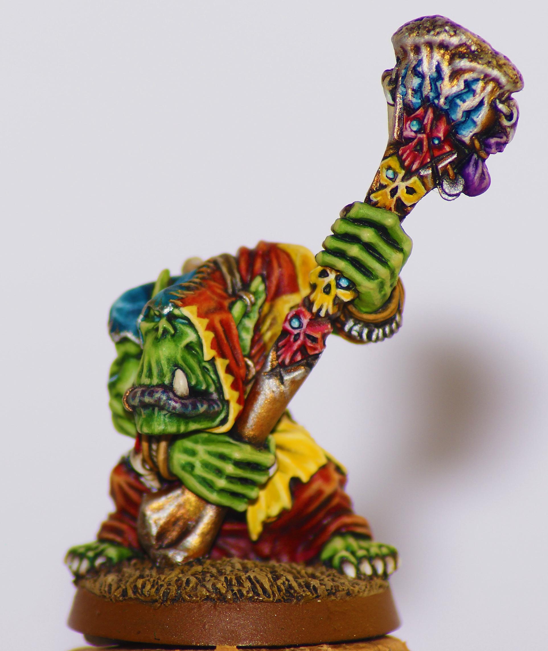 Custom Ork Weirdboy for Warhammer 40k. Converted from a Savage Orruk