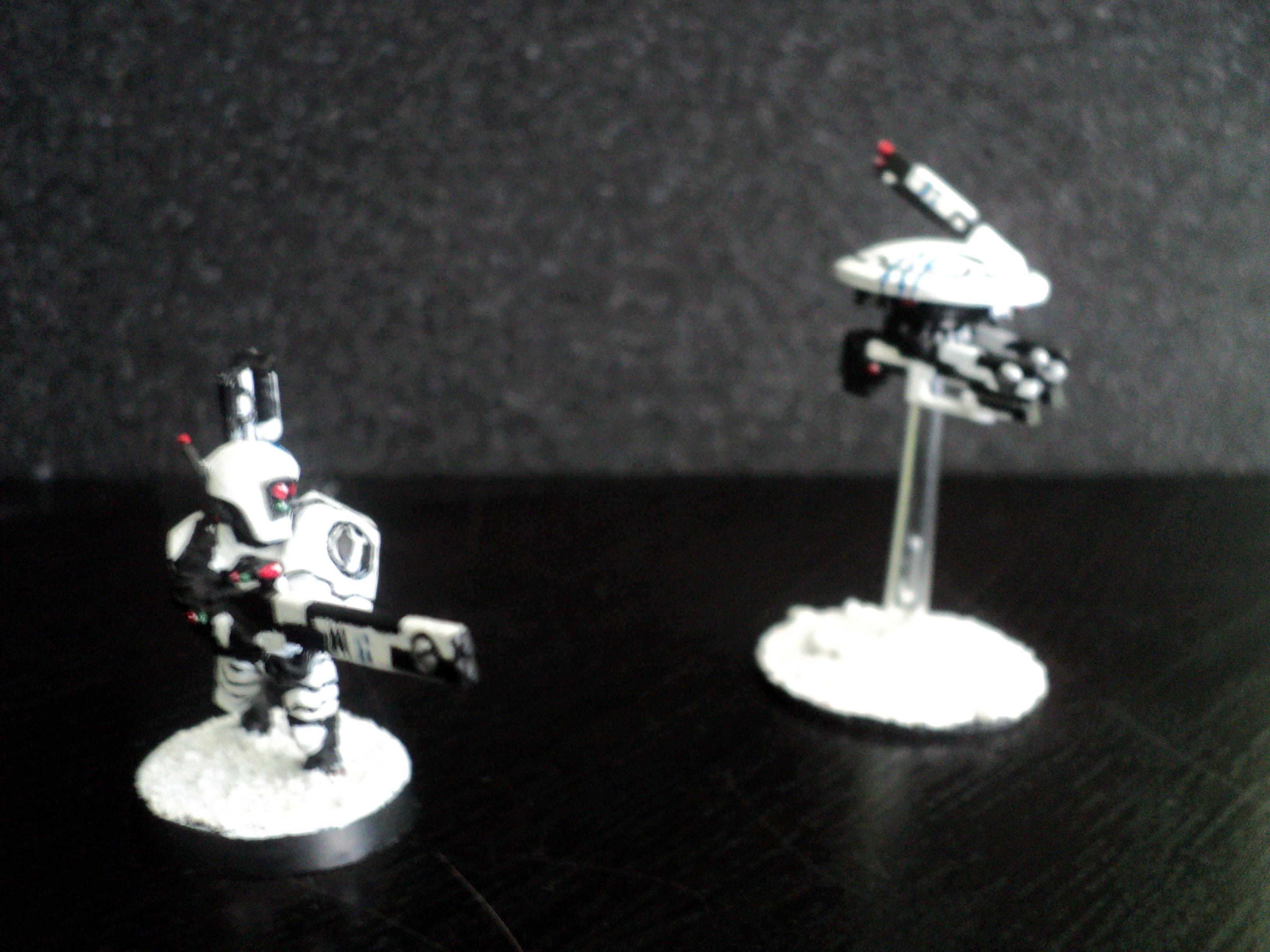 Drone, Fire Warriors, Snow, Tau