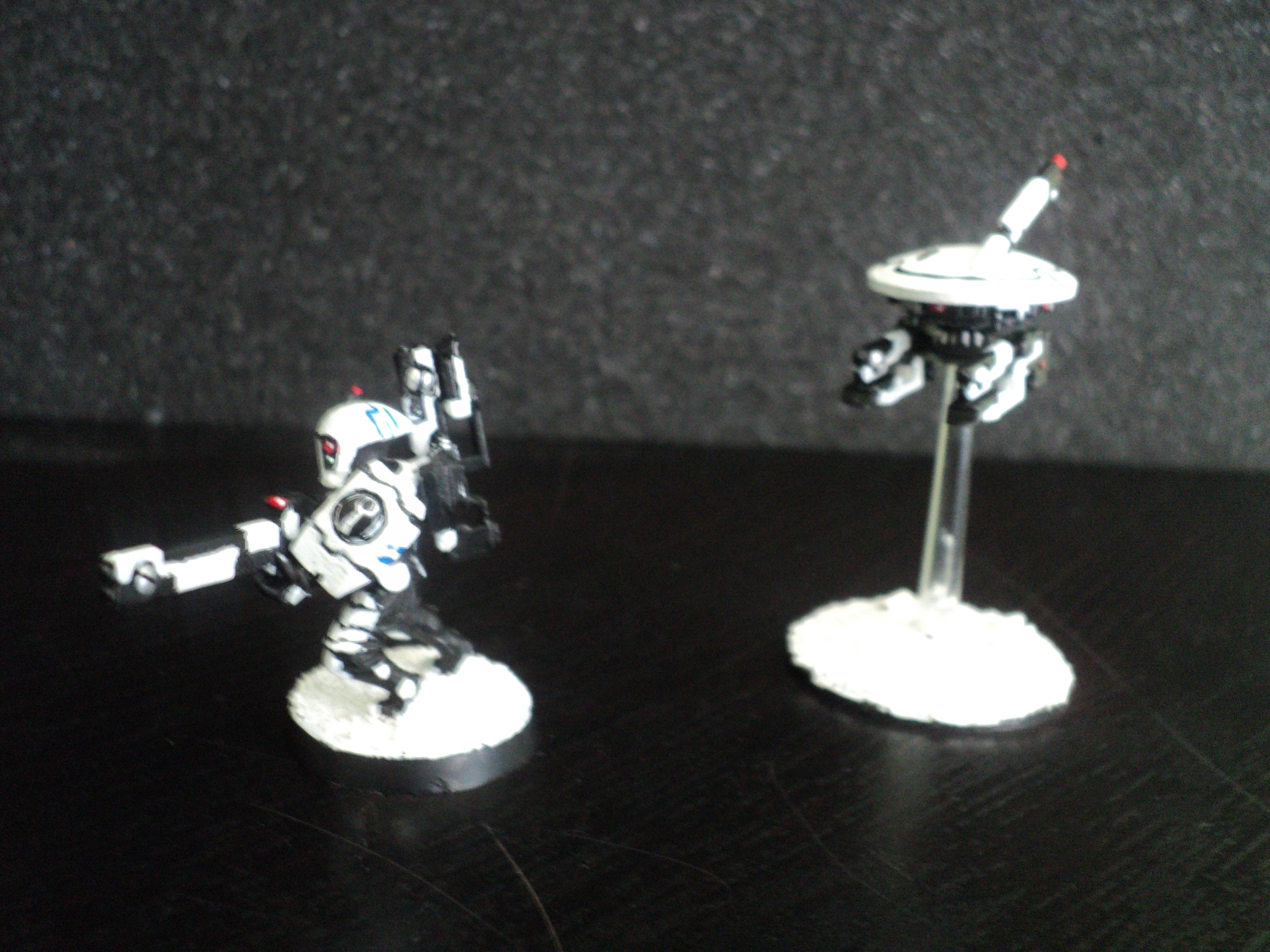 Drone, Fire Warriors, Snow, Tau