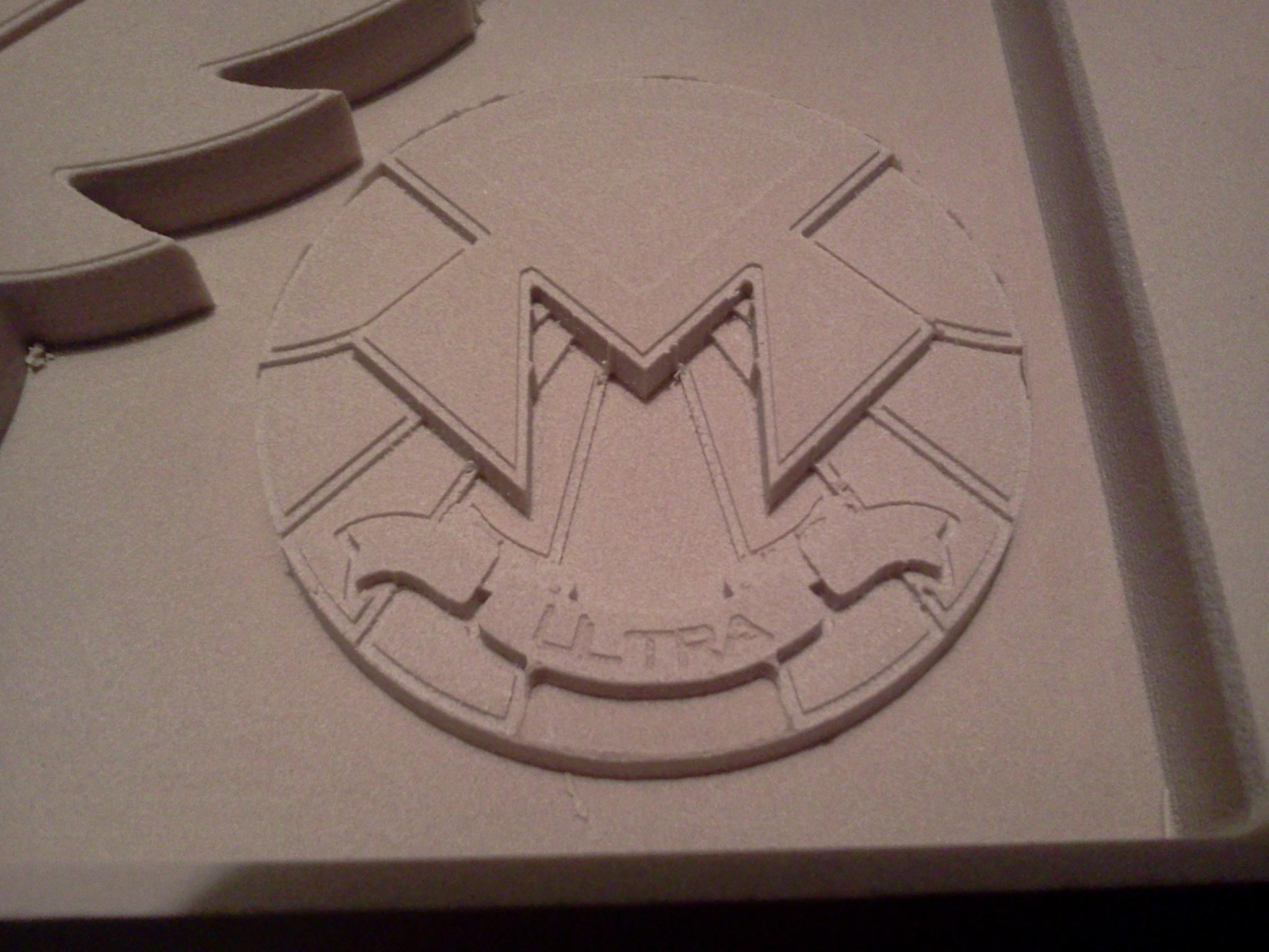 The feathers are all stepped at different heights so should look pretty hot once we get some painted up. Should look like a temple or similar. The scroll will also have a recess for cutom name plates