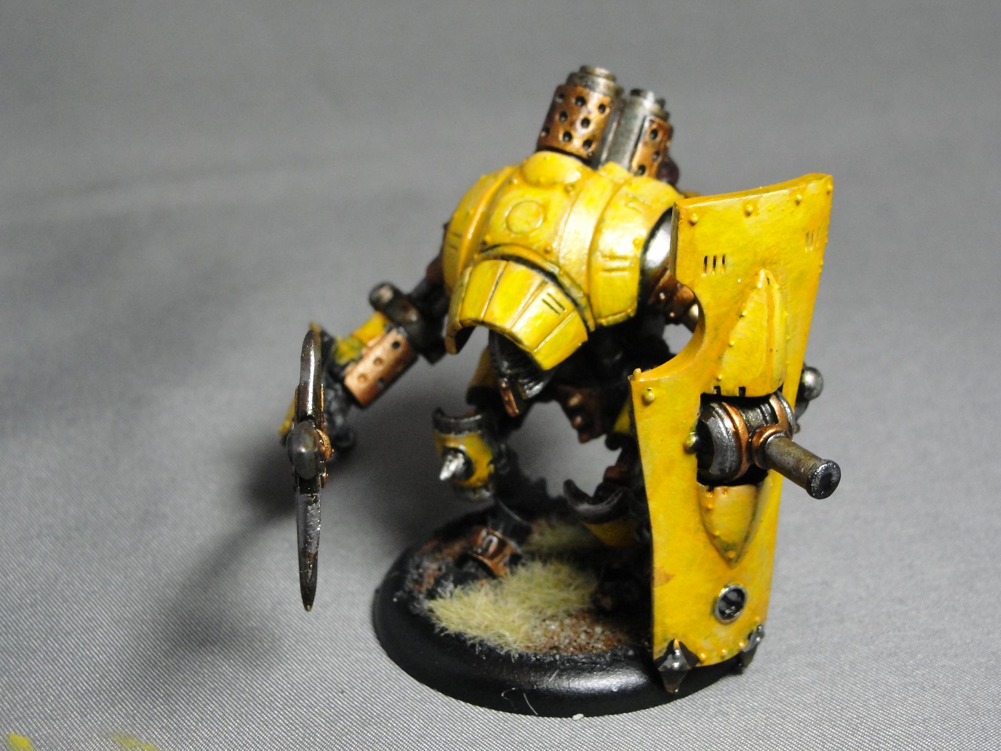 Bright, Epic, Mercinaries, Shield, Vanguard, Warjack, Warmachine, Yellow