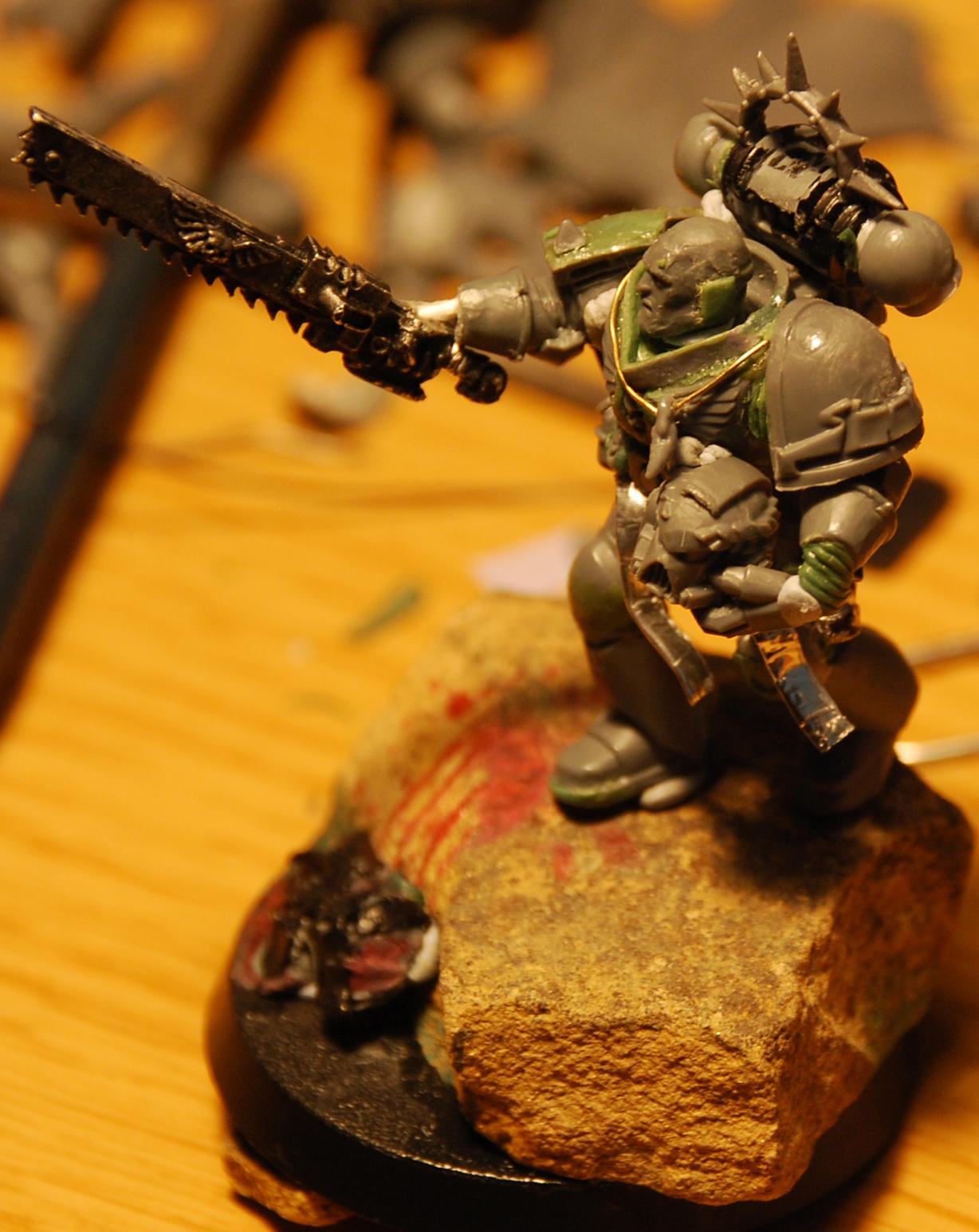 Space Marines, Side view of unpainted model