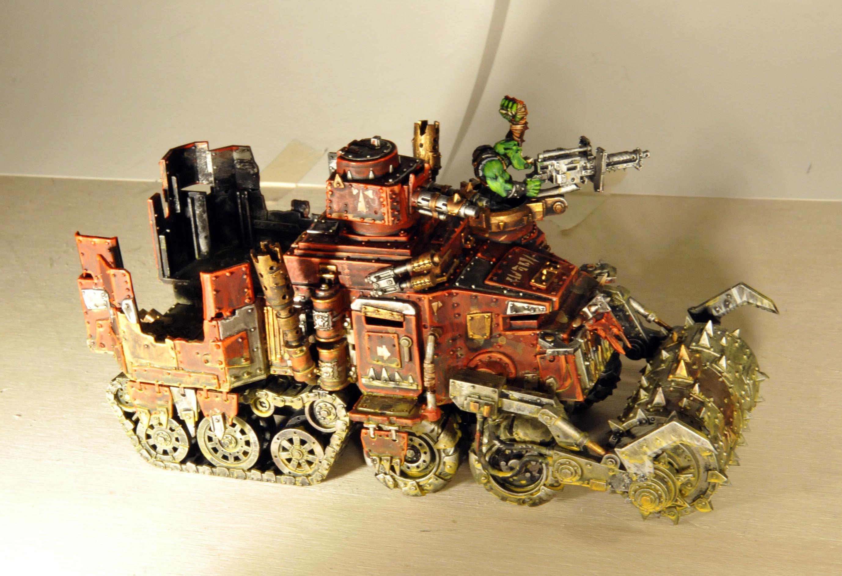 Battlewagon, Deff Rolla, Orks, Red, Seed Freaks