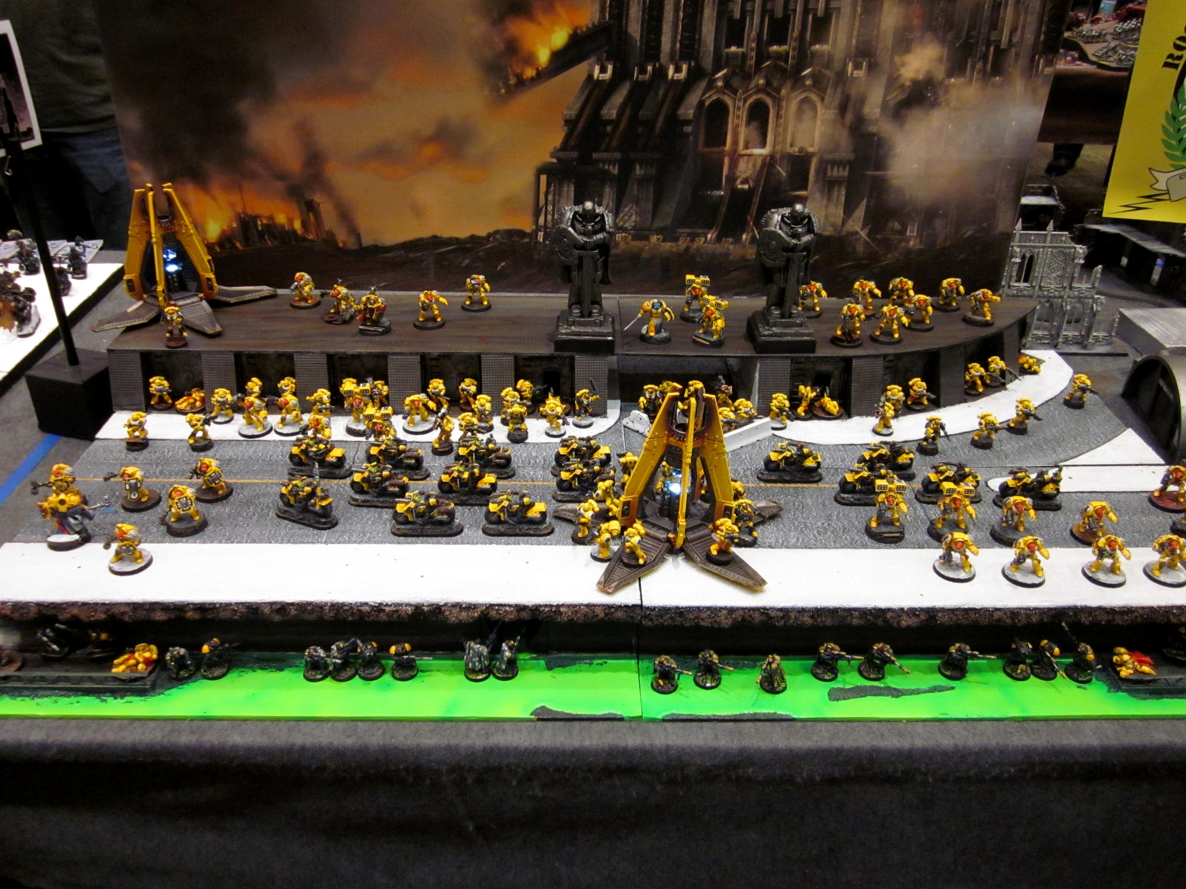 Adepticon 2011, Backdrop, Board, Cavaliers, Display, Fists, Imperial, Lights, Mountain, Rocky, Space, Space Marines