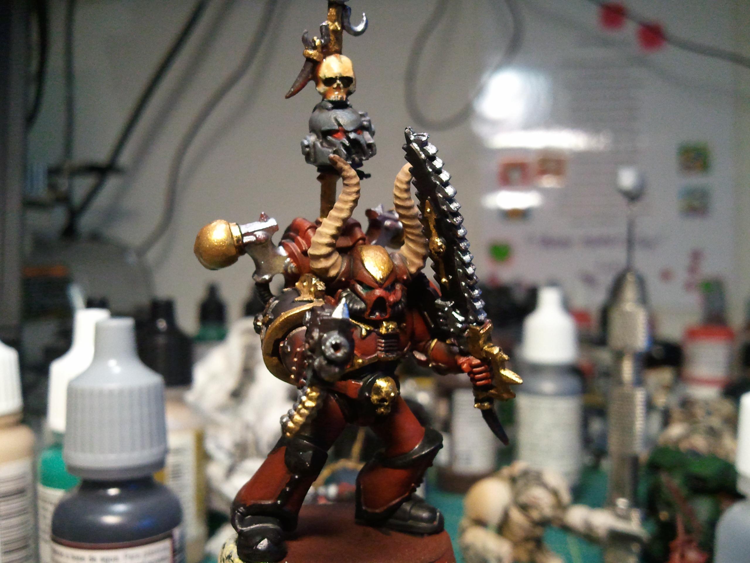 28mm, Bolt Pistol, Chaonsaw, Chaos, Chaos Space Marines, Khorne, Painted, Space Marines, Warhammer 40,000, Word Bearers