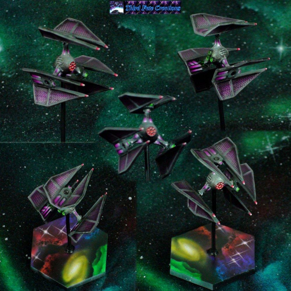 Airbrush, Fighter, Object Source Lighting, Solar Panels, Star Wars, Studio Bergstrom, Thirdfatecreations, Tie Defender, Tie Fighter