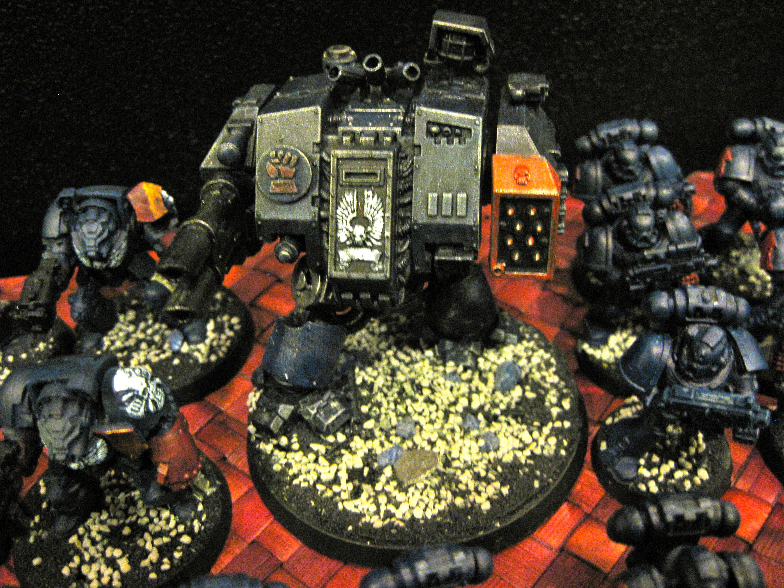 Crimson Fists, Dreadnought, Laser Cannon, Space Marines, Stone, Terminator Armor, Warhammer 40,000
