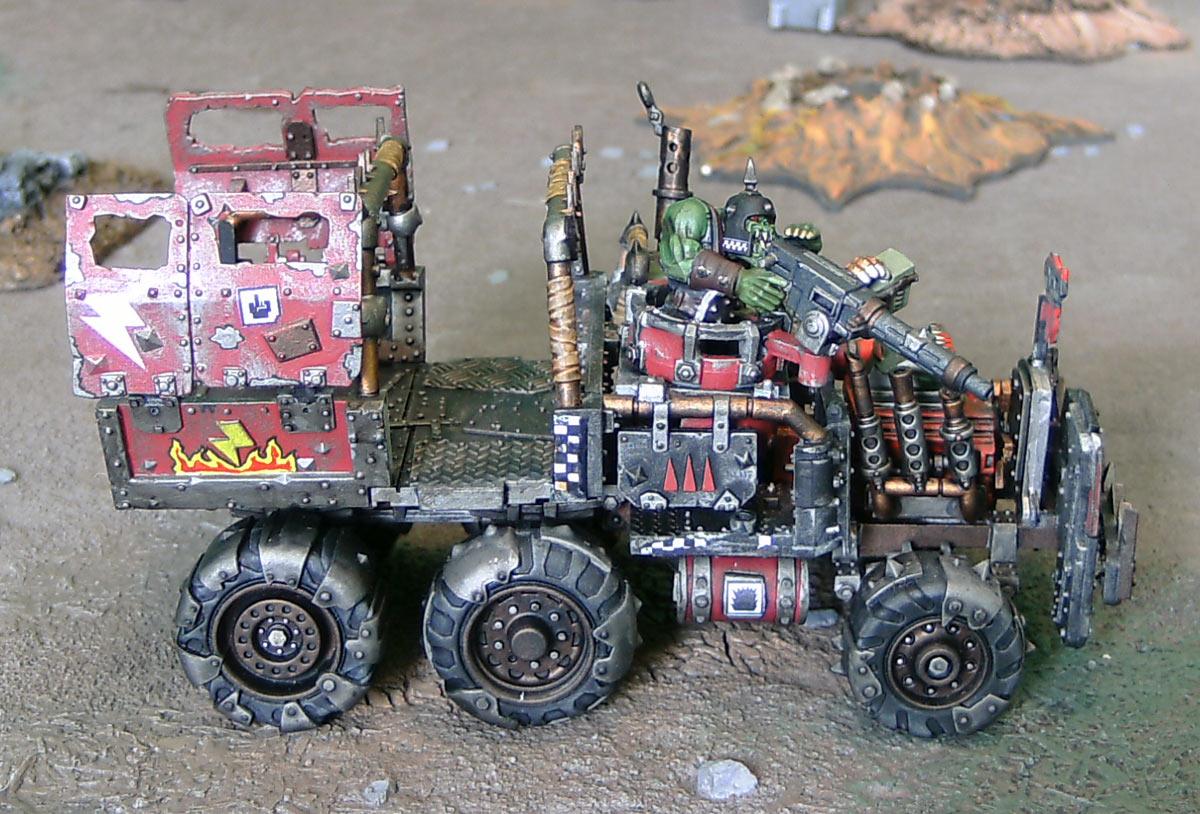 Dedicated Transport, Orks, Ouze, Red Paint Job, Trukk, Warhammer 40,000
