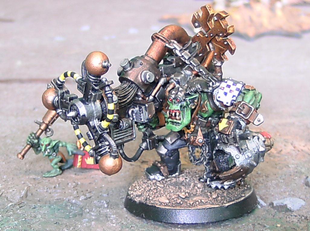 Big Mek, Orks, Ouze, Sag, Shokk Attack Gun, Warhammer 40,000