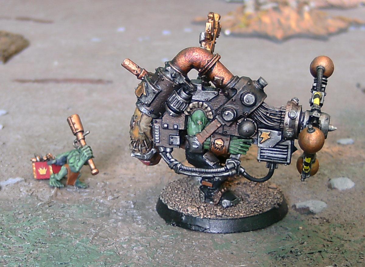 Big Mek, Orks, Ouze, Sag, Shokk Attack Gun, Warhammer 40,000