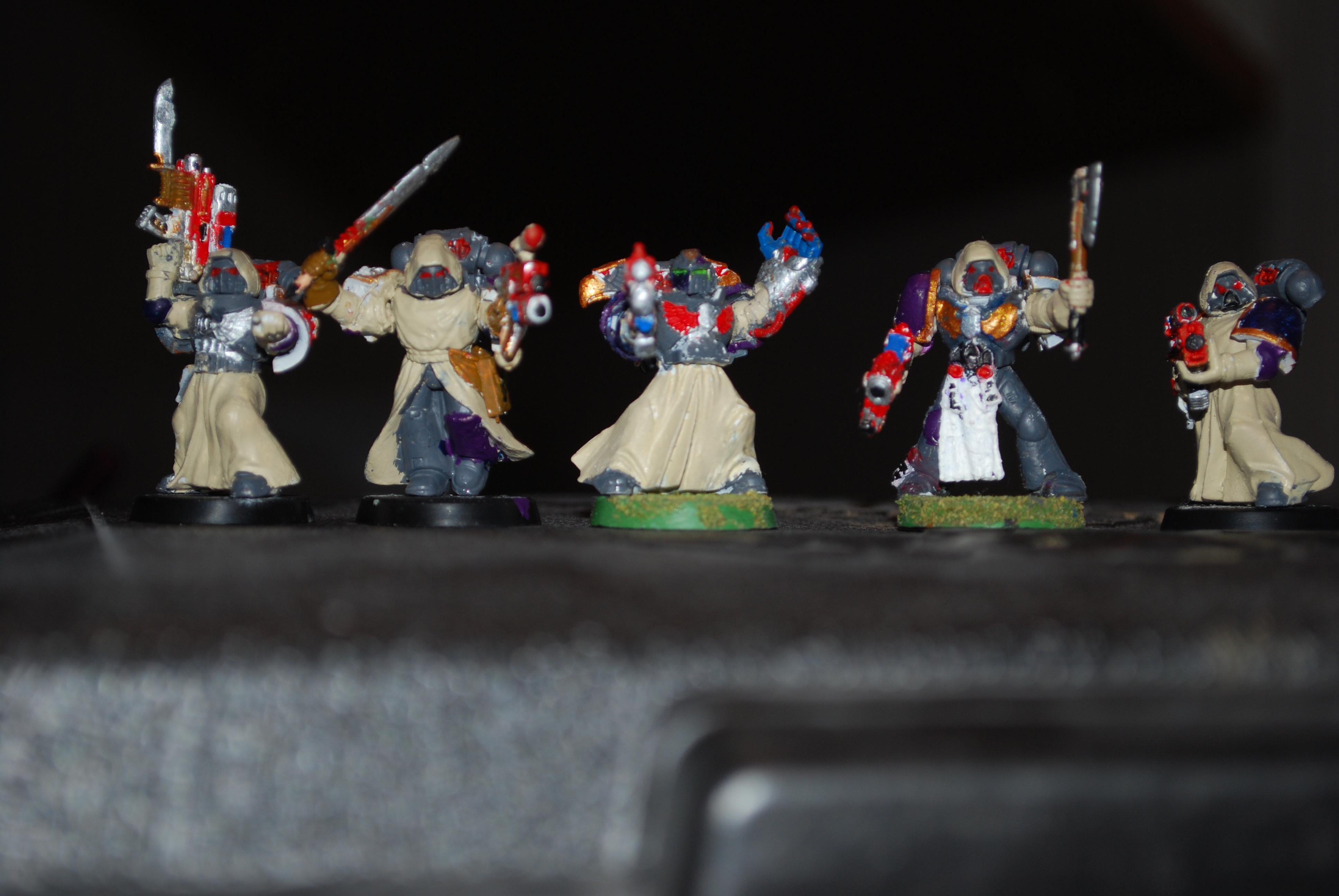 my sternguard lined up across my model case