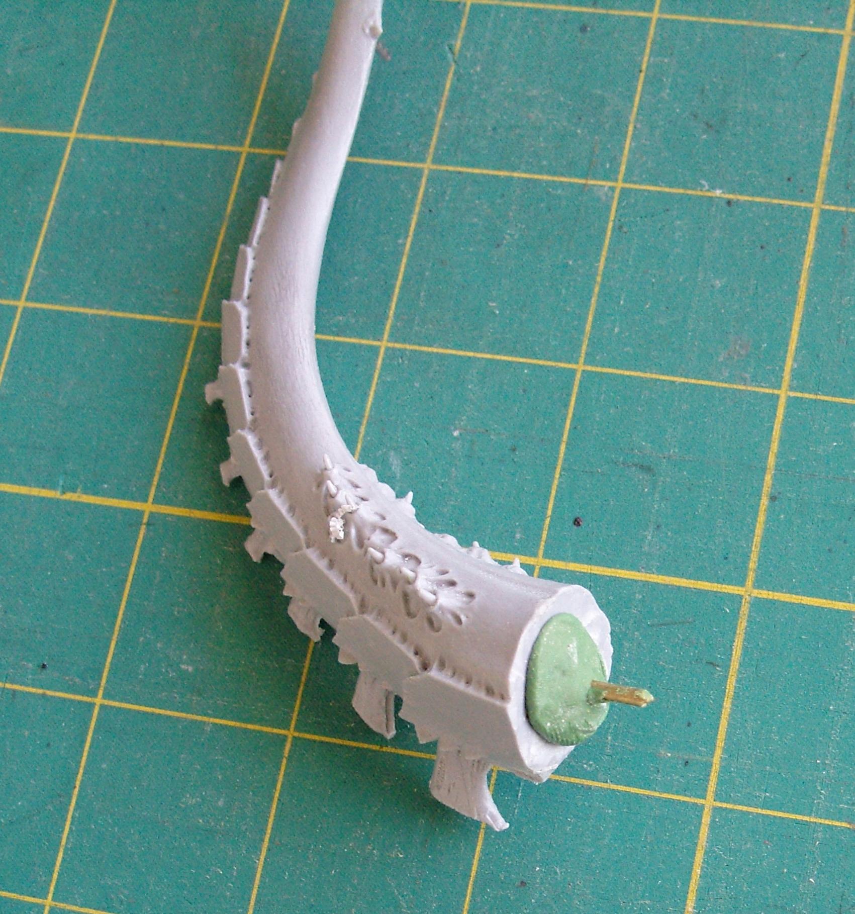 tail ready to be glued