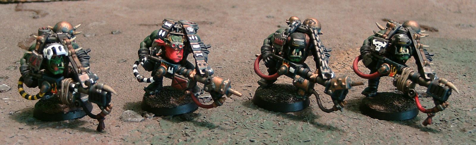 Burna Boyz, Goff, Goffs, Orks, Skorcha, Skorchas, Warhammer 40,000